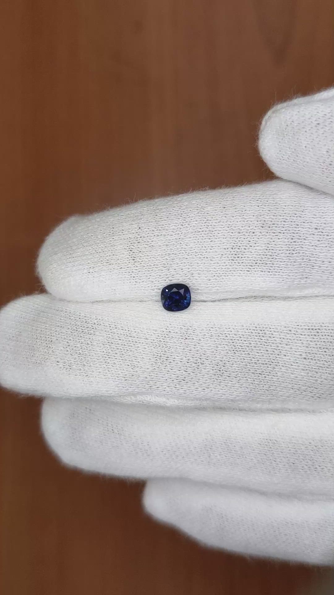 0.48 Ct. Blue Sapphire from Ceylon (Sri Lanka) Size Video