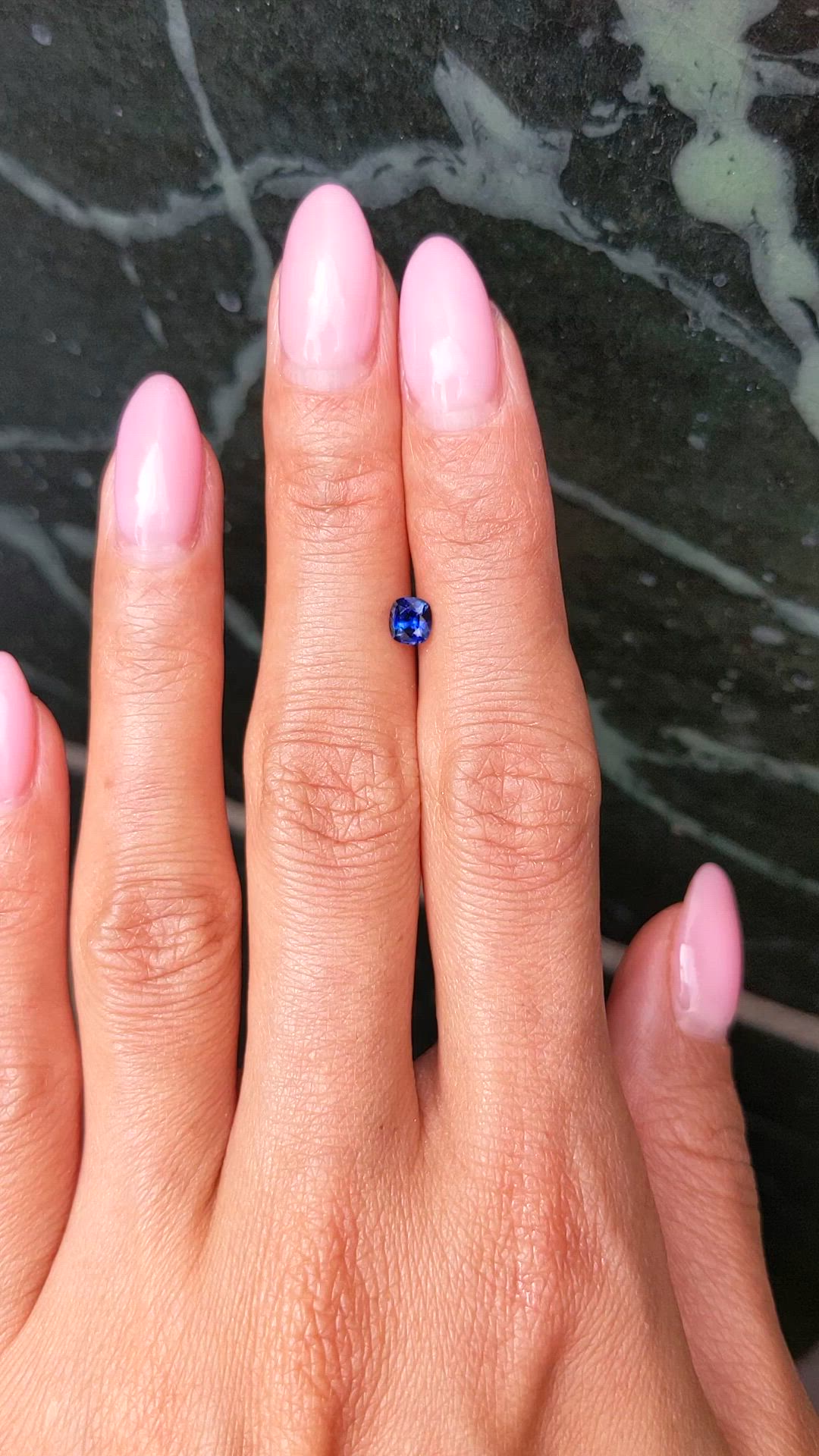 0.48 Ct. Blue Sapphire from Ceylon (Sri Lanka) Size Video