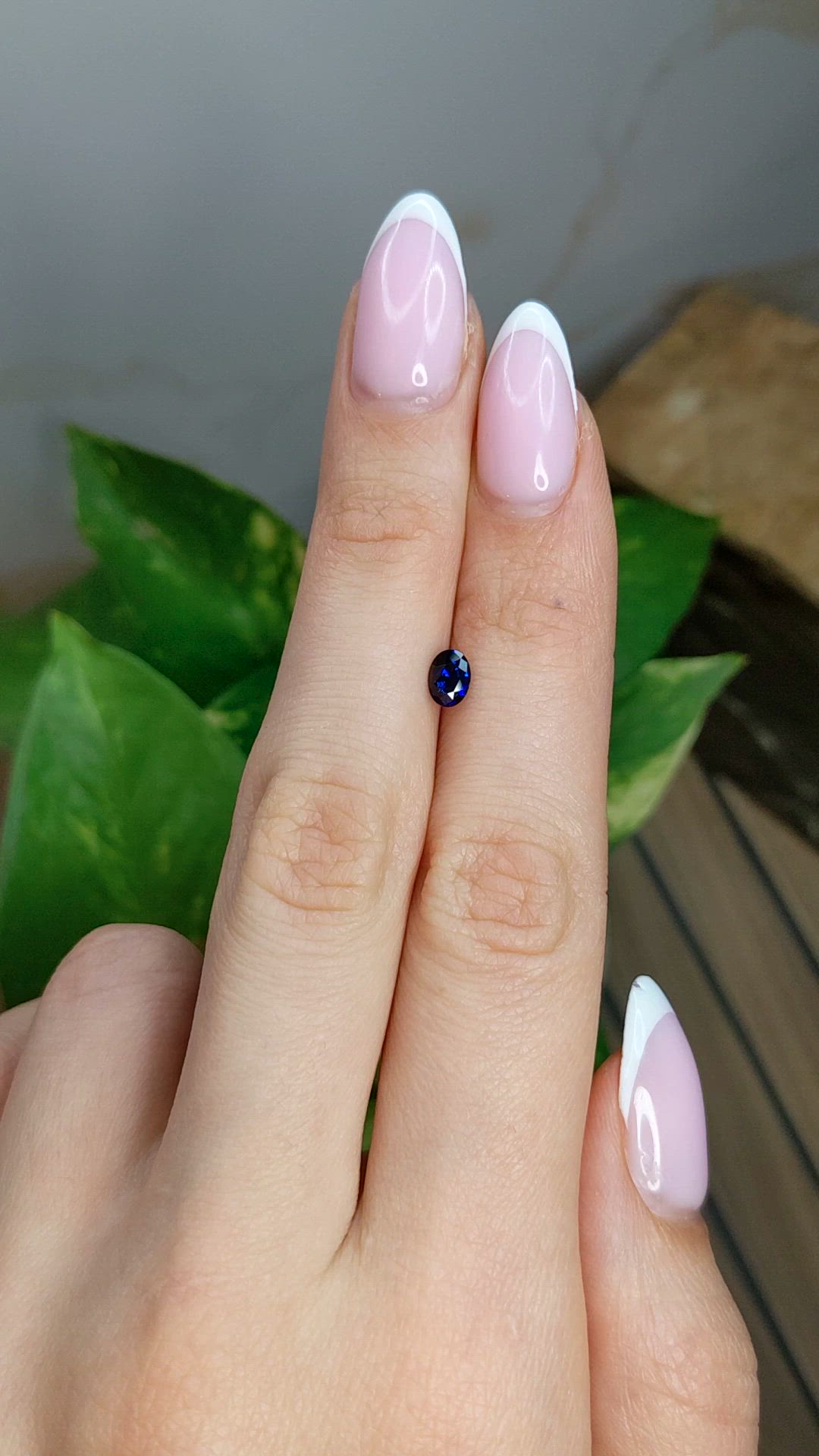 0.49 Ct. Blue Sapphire from Ceylon (Sri Lanka) Size Video