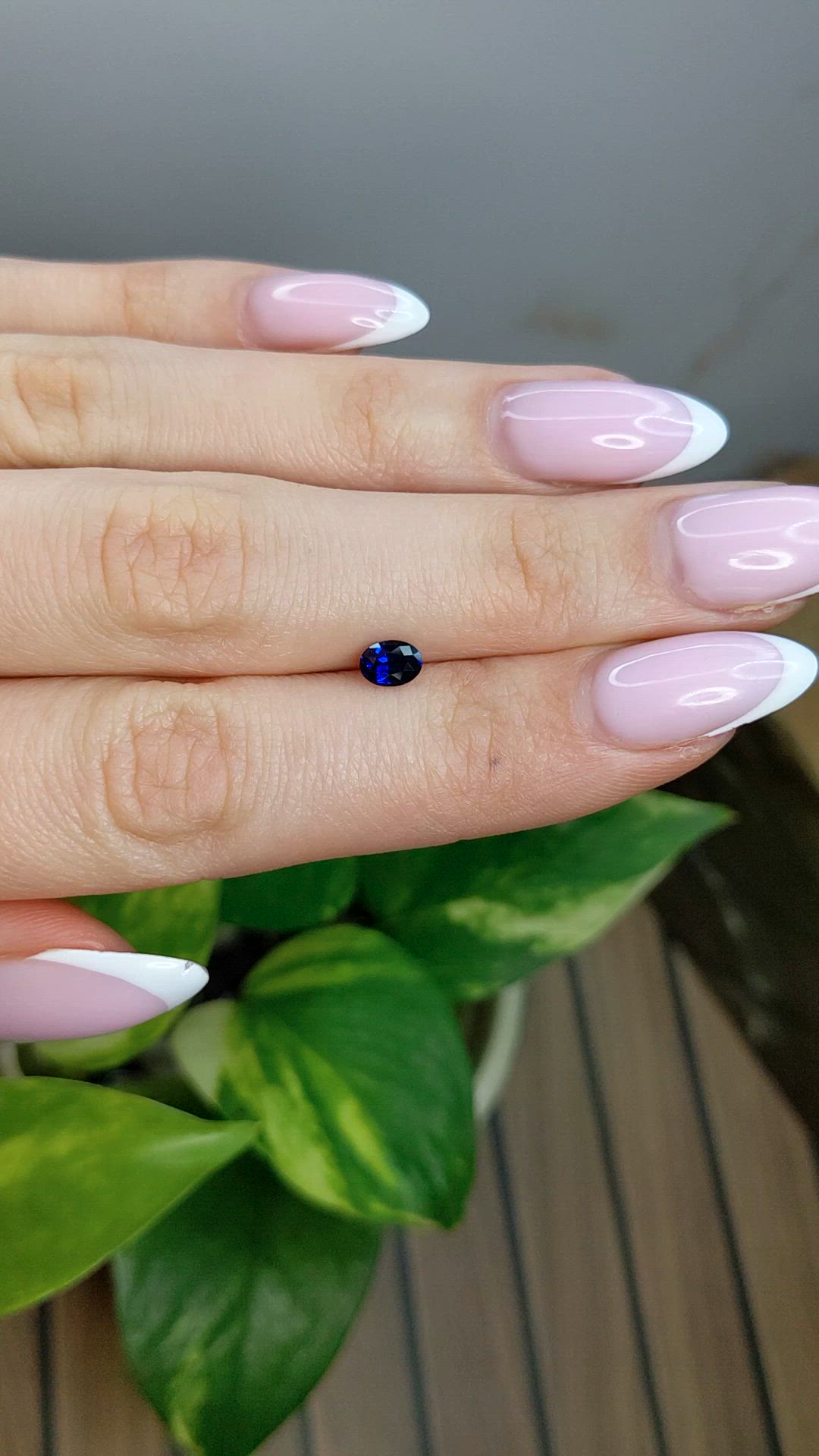 0.49 Ct. Blue Sapphire from Ceylon (Sri Lanka) Size Video