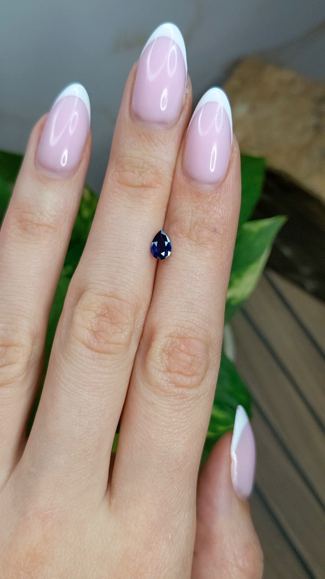 0.49 Ct. Blue Sapphire from Ceylon (Sri Lanka) Size Video
