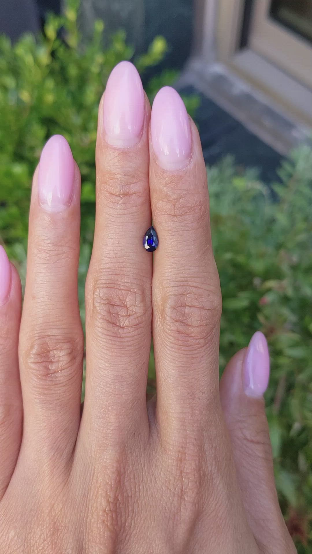 0.50 Ct. Blue Sapphire from Ceylon (Sri Lanka) Size Video