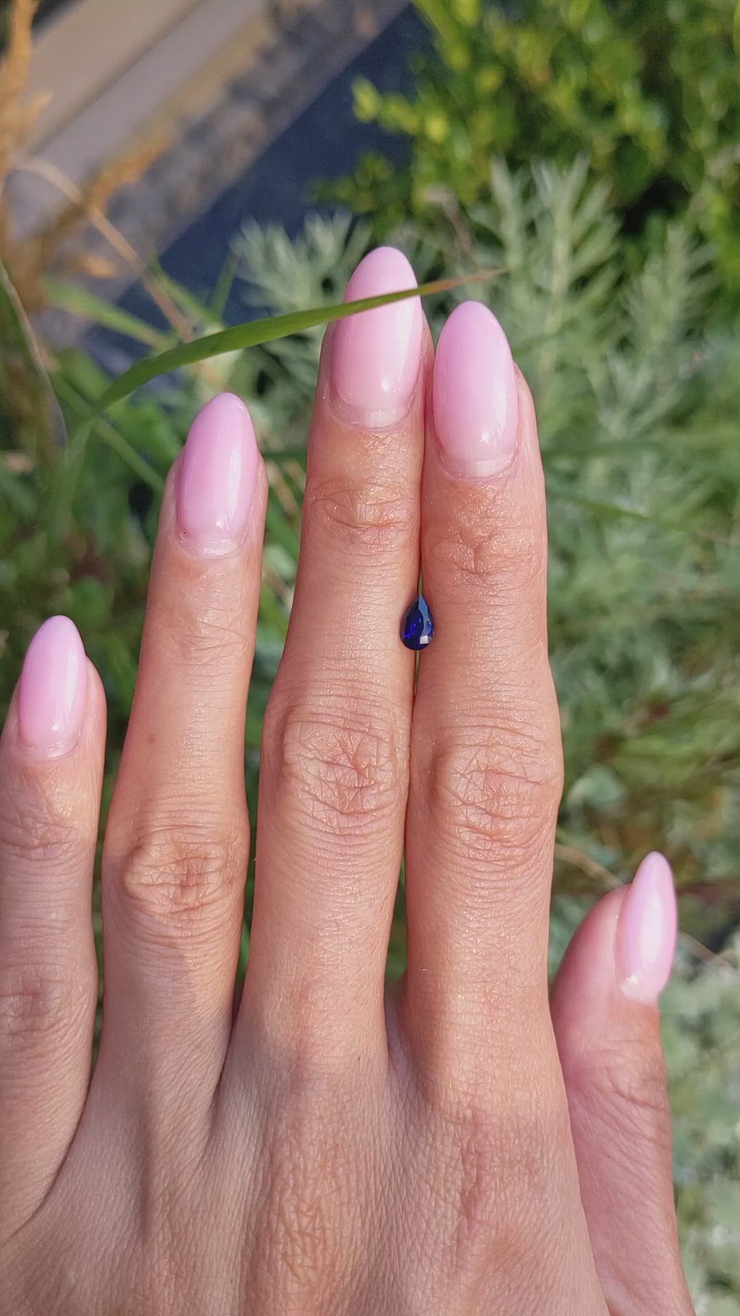 0.50 Ct. Blue Sapphire from Ceylon (Sri Lanka) Size Video