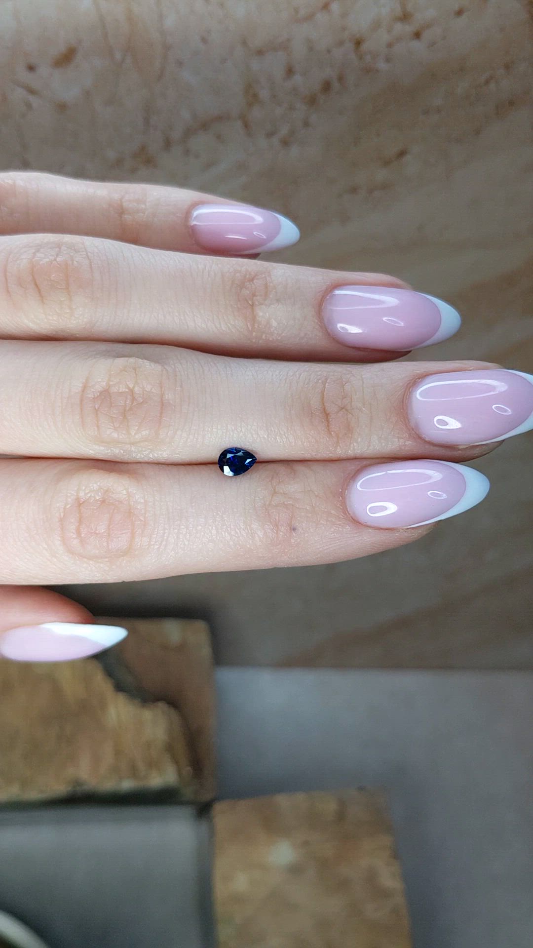 0.53 Ct. Blue Sapphire from Ceylon (Sri Lanka) Size Video