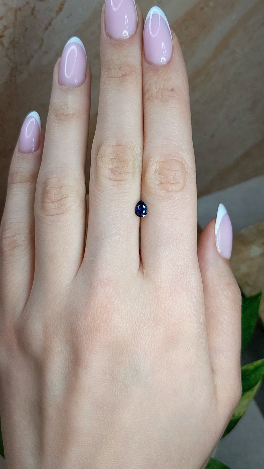 0.53 Ct. Blue Sapphire from Ceylon (Sri Lanka) Size Video