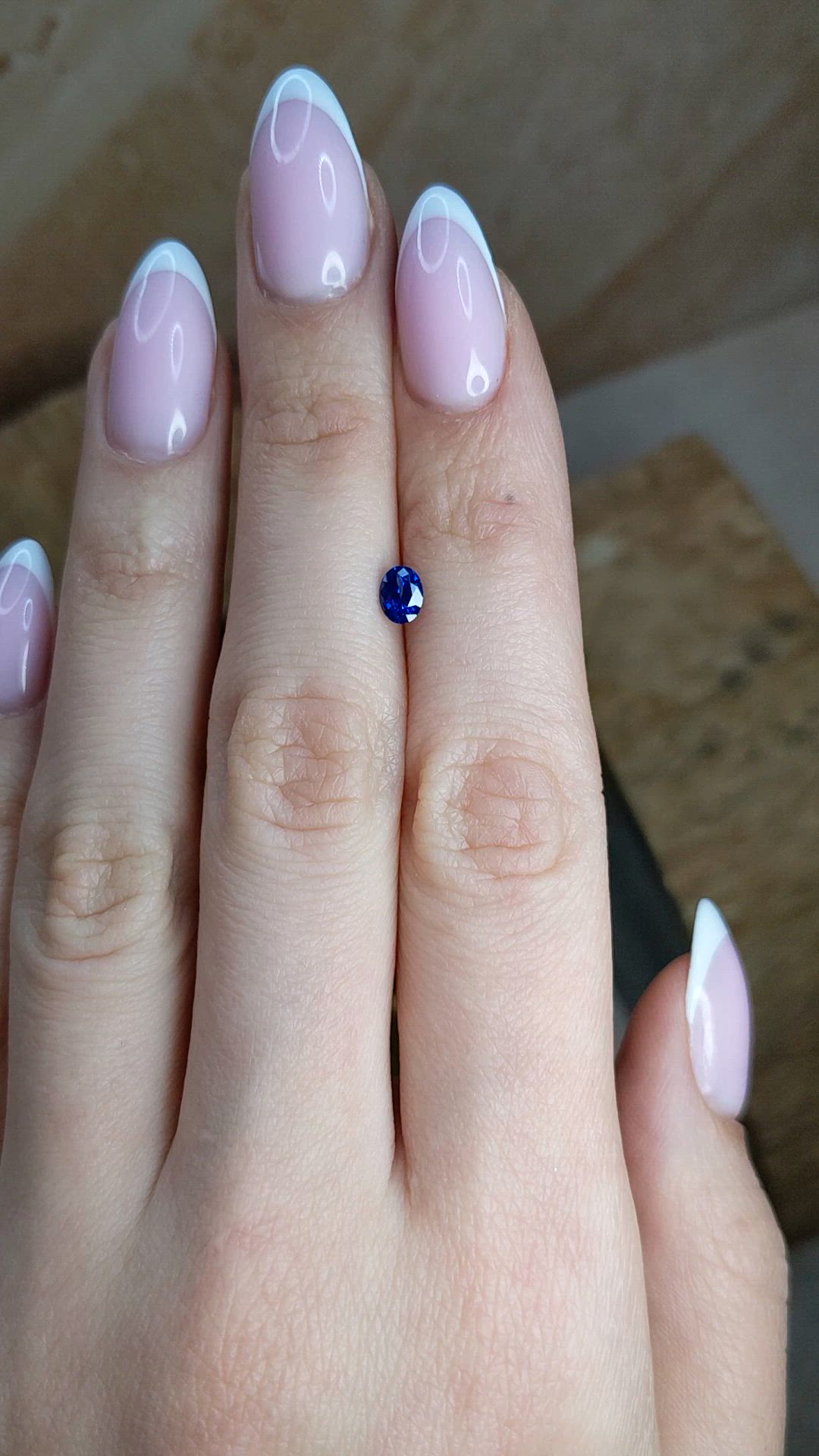 0.54 Ct. Blue Sapphire from Ceylon (Sri Lanka) Size Video