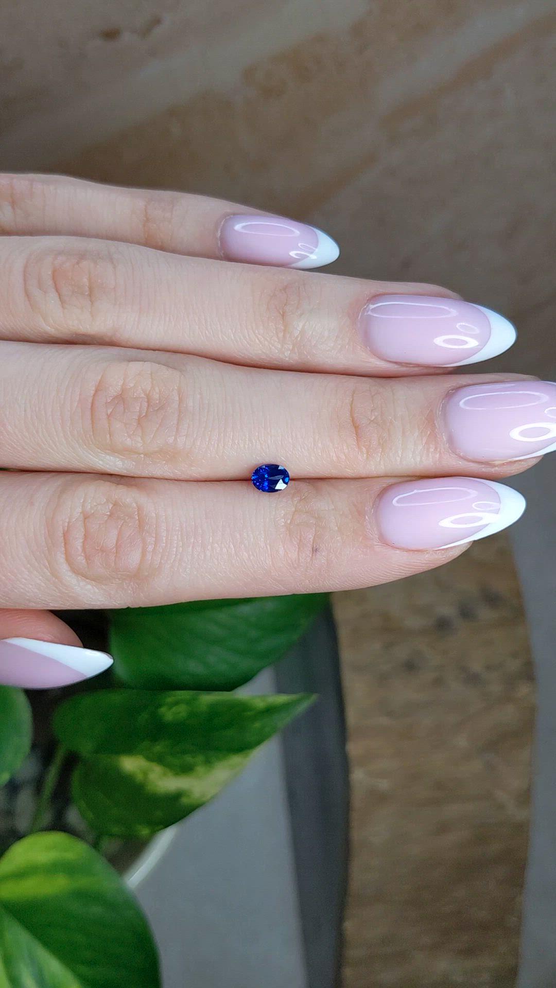 0.54 Ct. Blue Sapphire from Ceylon (Sri Lanka) Size Video