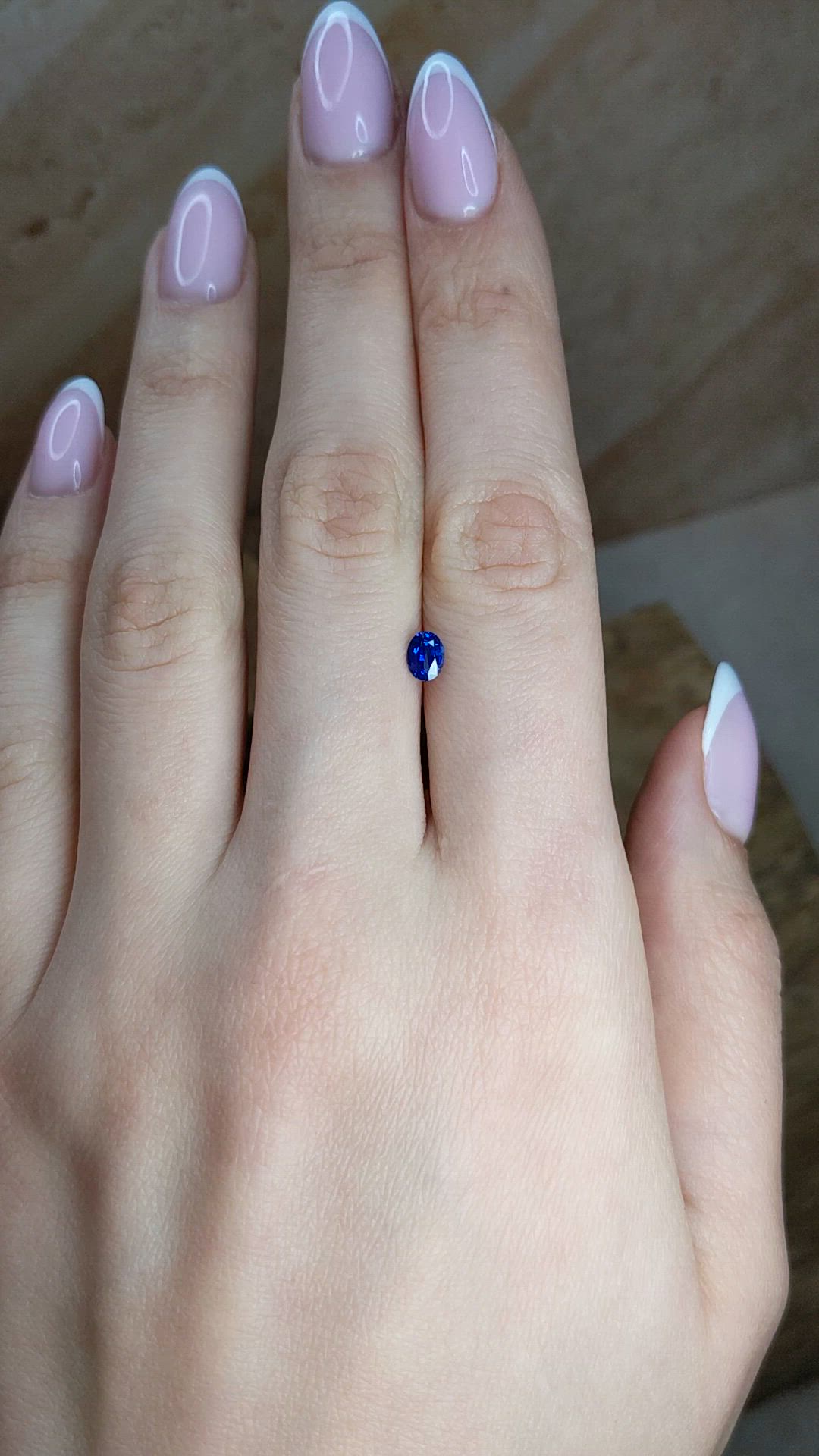 0.54 Ct. Blue Sapphire from Ceylon (Sri Lanka) Size Video