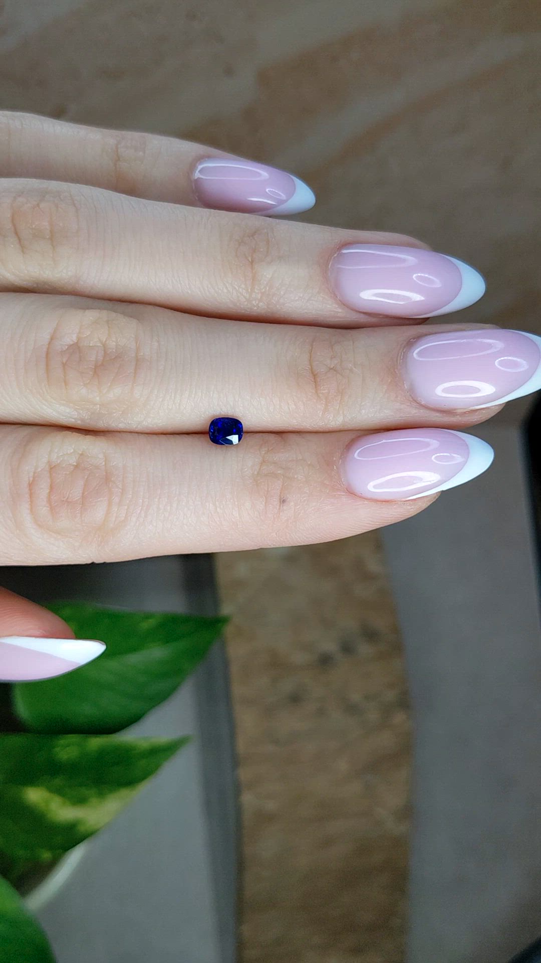0.54 Ct. Blue Sapphire from Ceylon (Sri Lanka) Size Video