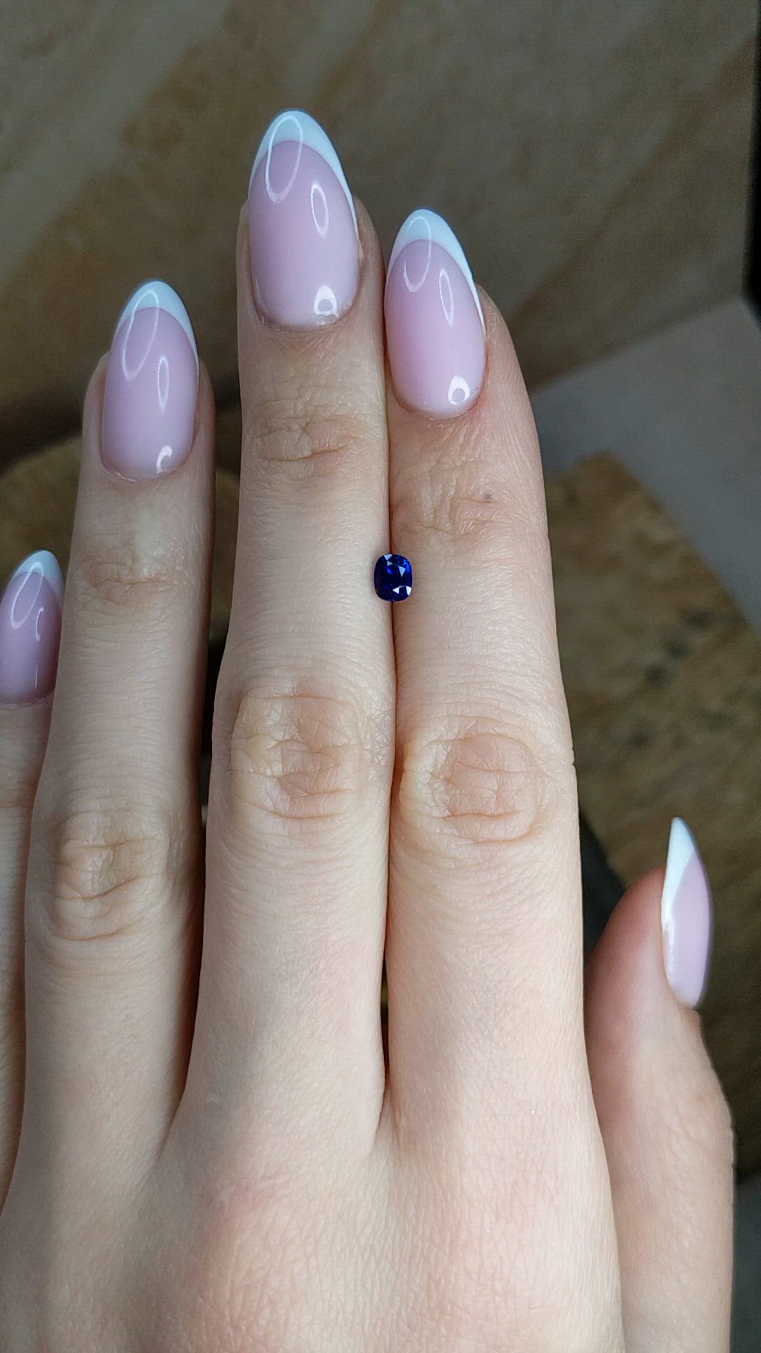 0.54 Ct. Blue Sapphire from Ceylon (Sri Lanka) Size Video