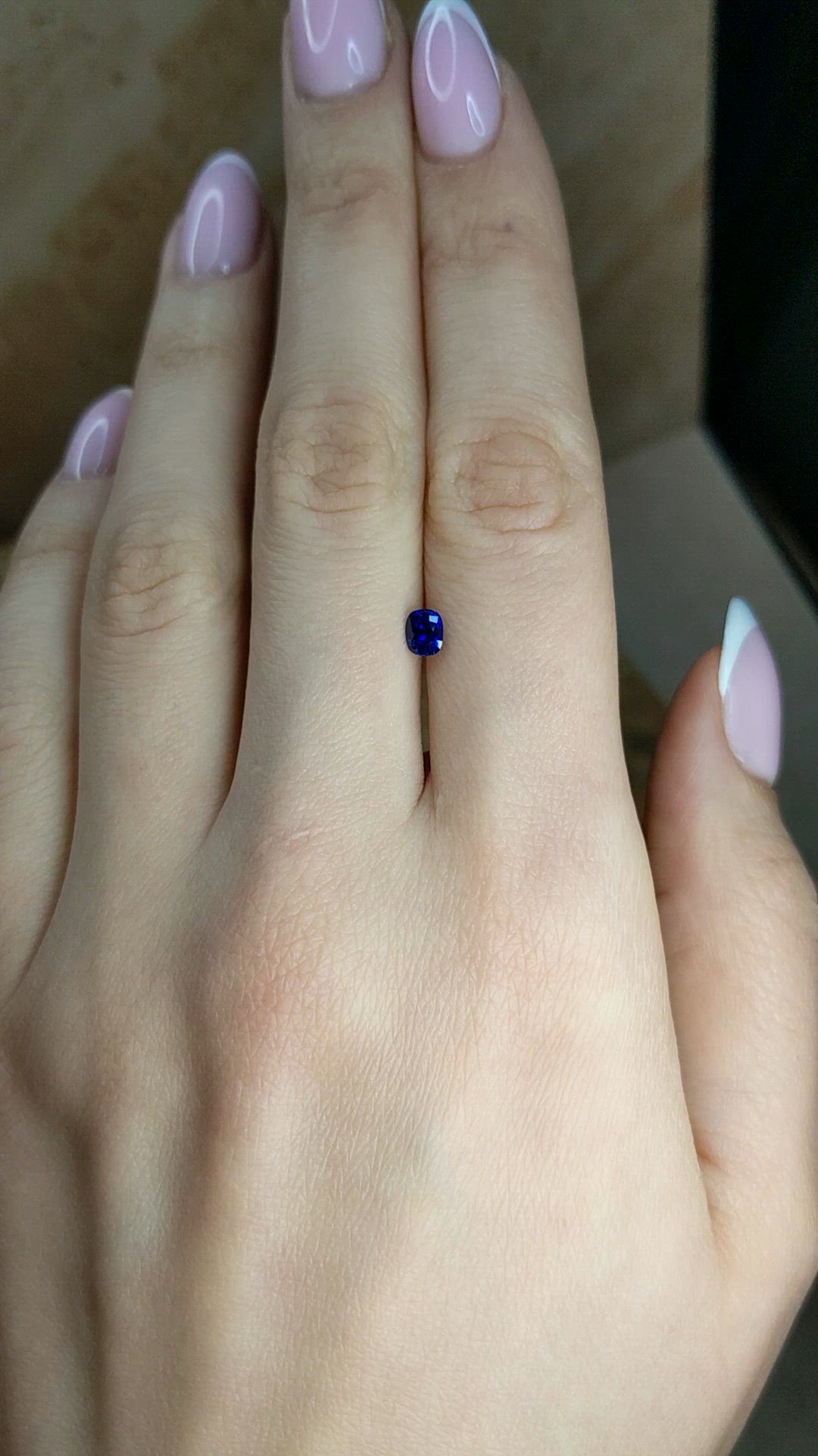 0.54 Ct. Blue Sapphire from Ceylon (Sri Lanka) Size Video