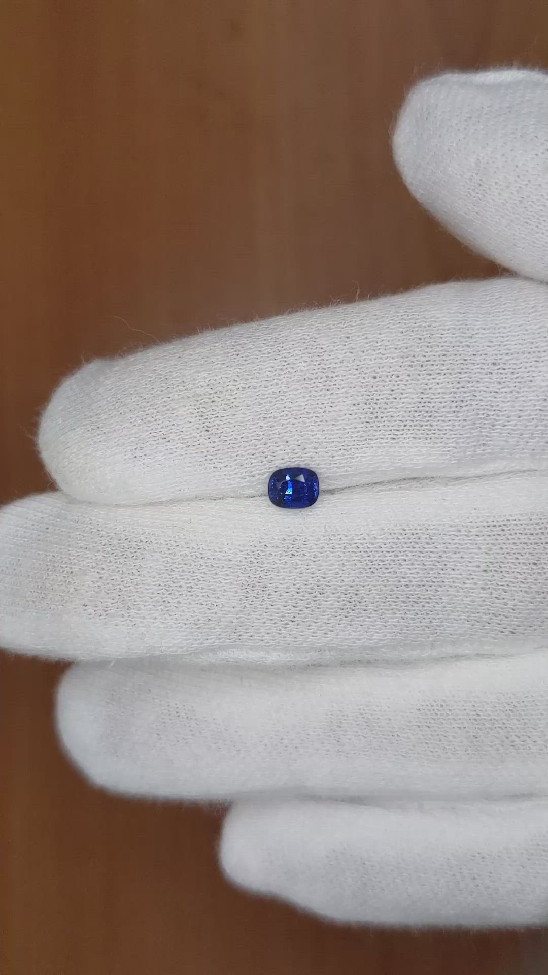 0.54 Ct. Blue Sapphire from Ceylon (Sri Lanka) Size Video