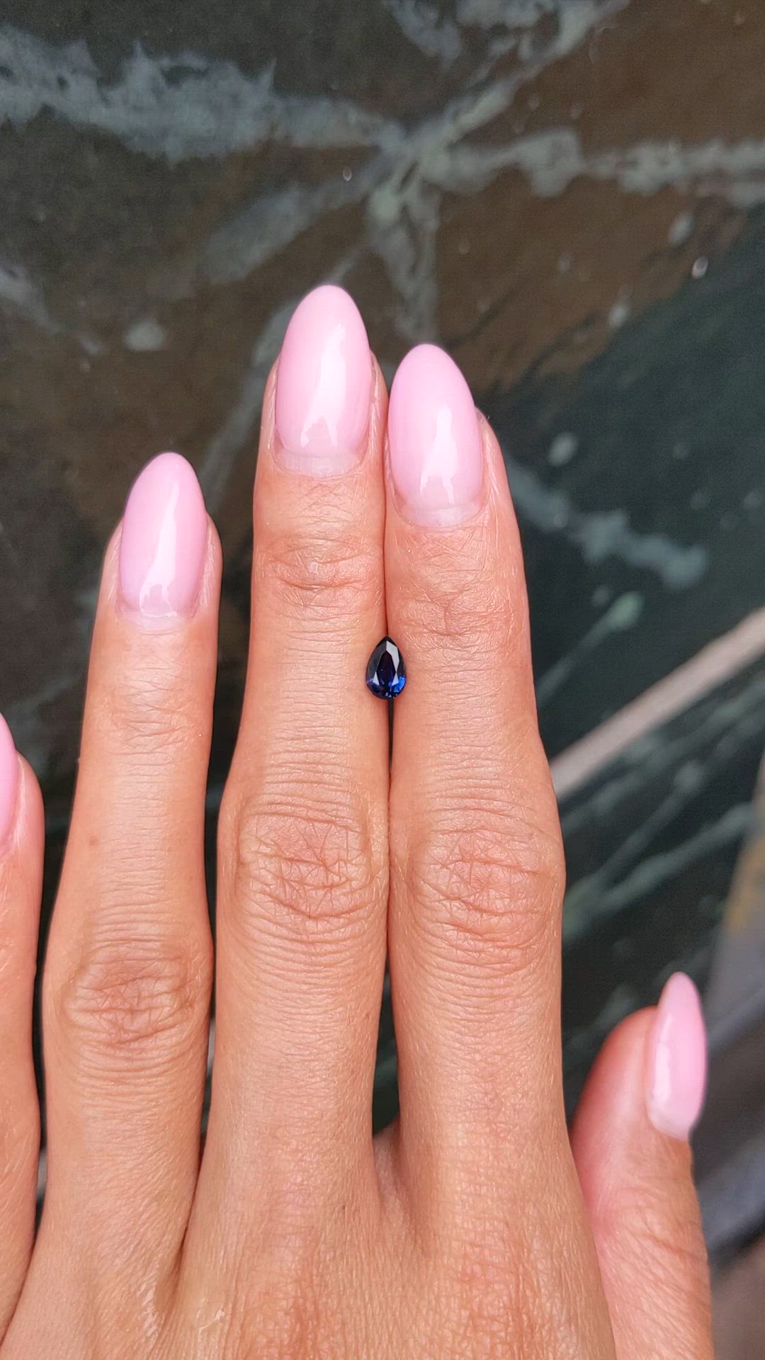 0.54 Ct. Blue Sapphire from Ceylon (Sri Lanka) Size Video