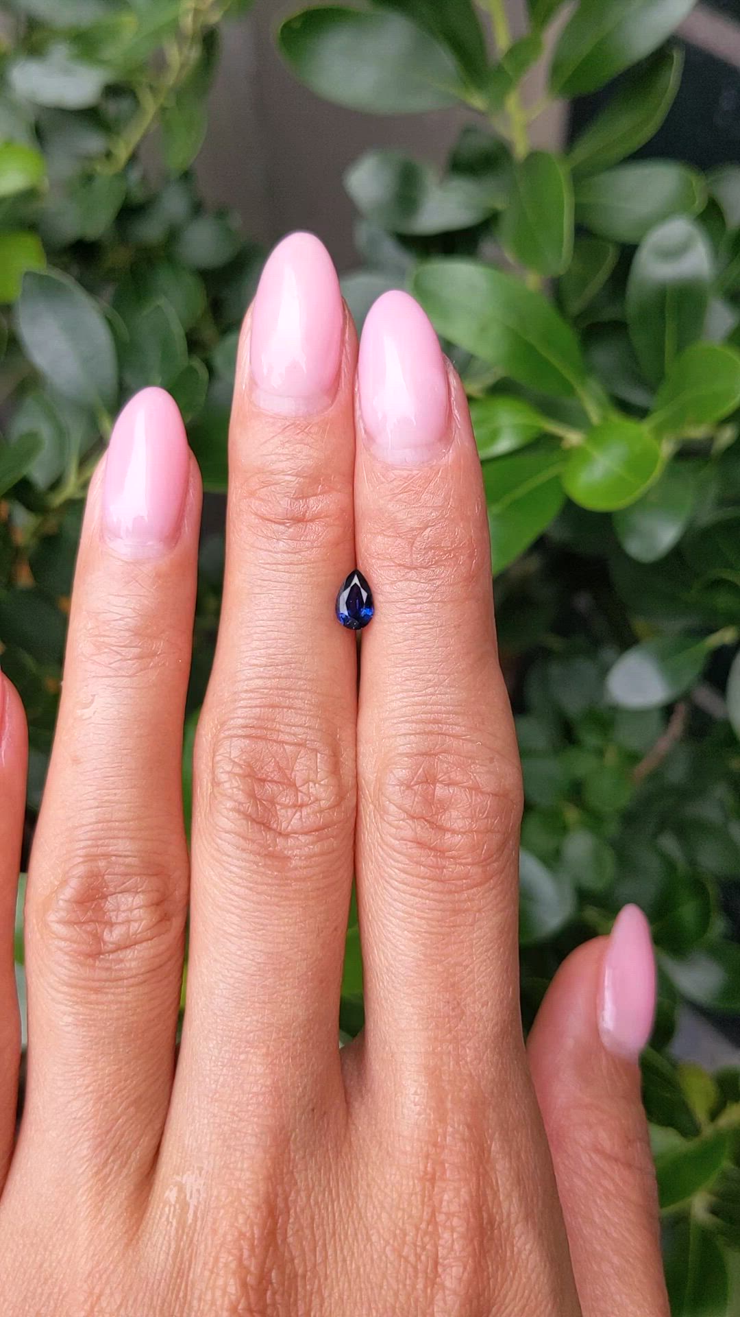 0.54 Ct. Blue Sapphire from Ceylon (Sri Lanka) Size Video