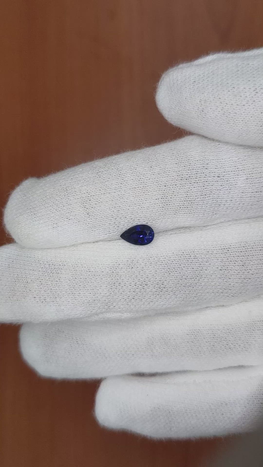 0.55 Ct. Blue Sapphire from Ceylon (Sri Lanka) Size Video