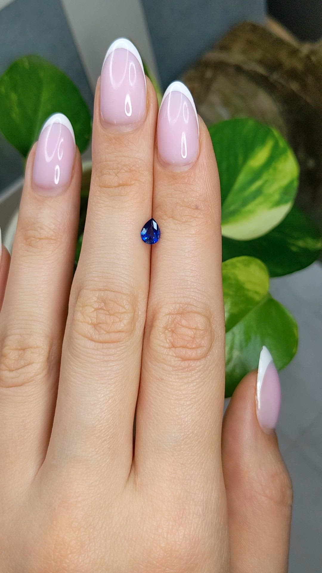 0.55 Ct. Blue Sapphire from Ceylon (Sri Lanka) Size Video