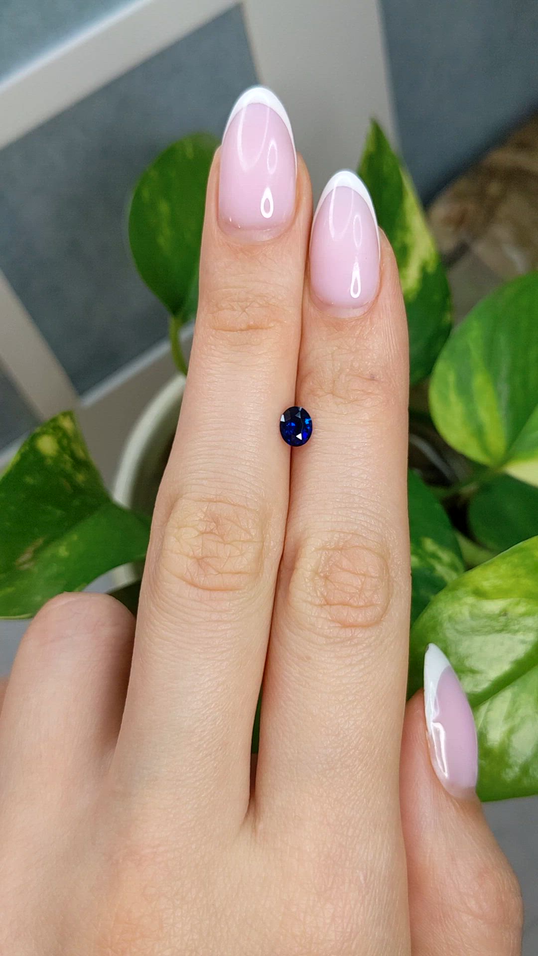 0.55 Ct. Blue Sapphire from Ceylon (Sri Lanka) Size Video