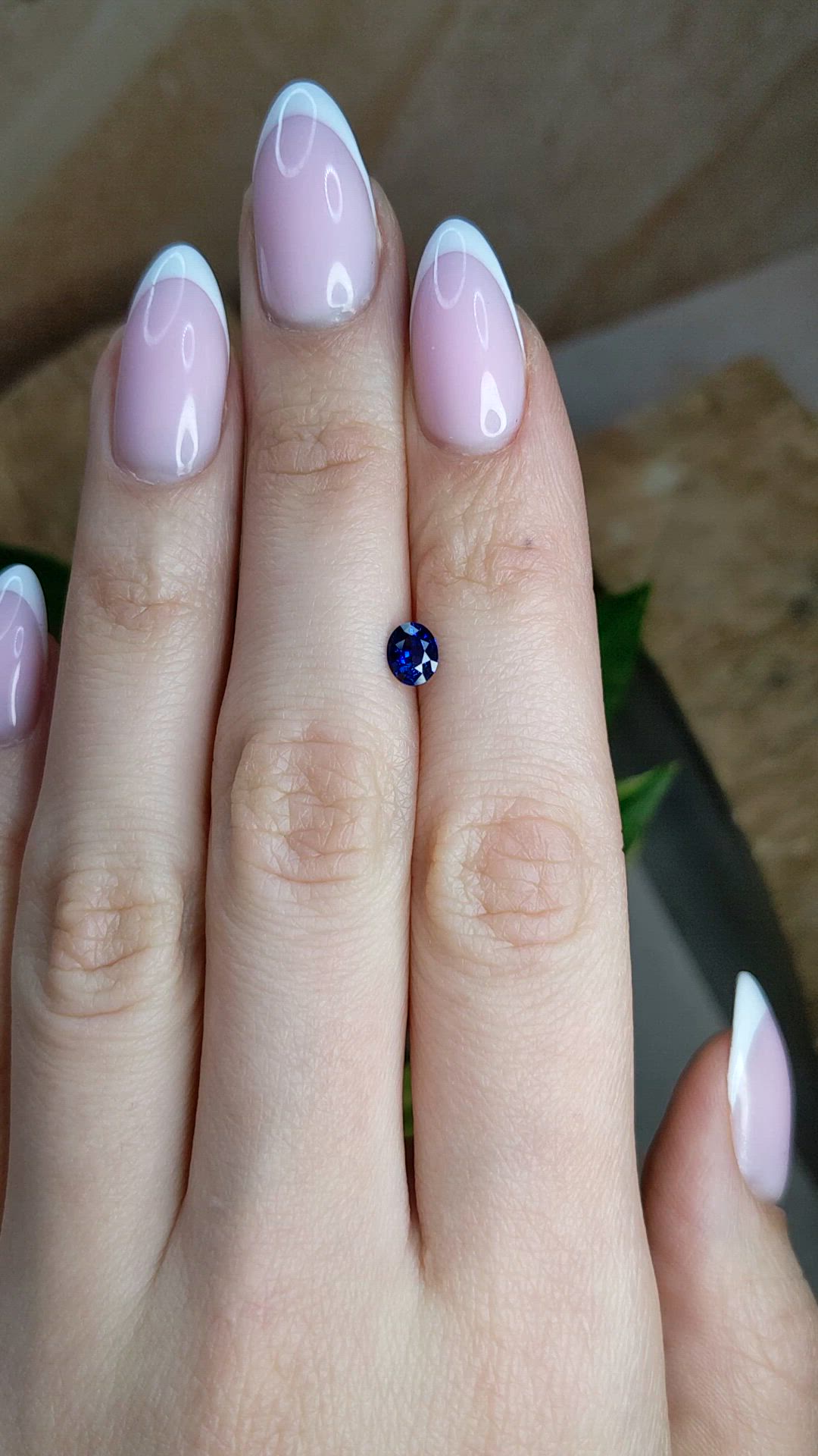 0.55 Ct. Blue Sapphire from Ceylon (Sri Lanka) Size Video