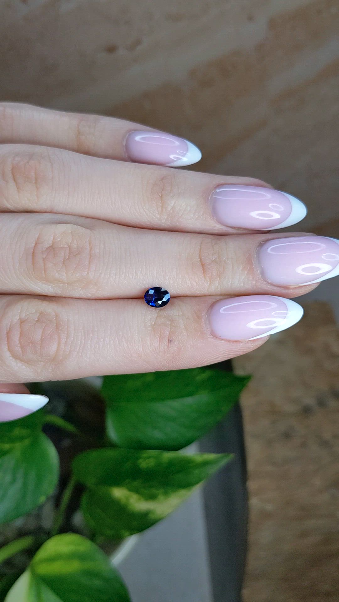 0.55 Ct. Blue Sapphire from Ceylon (Sri Lanka) Size Video