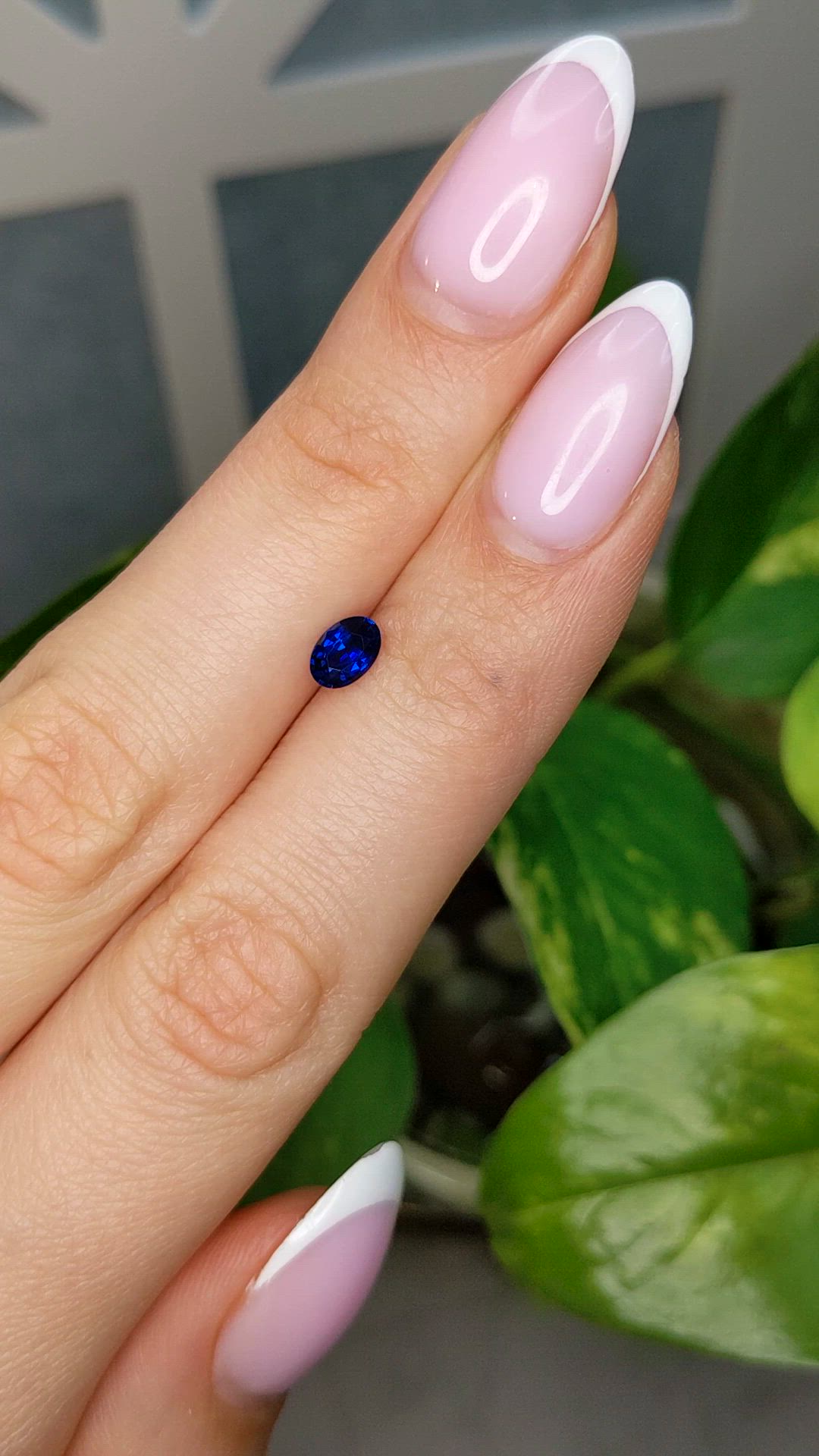 0.55 Ct. Blue Sapphire from Ceylon (Sri Lanka) Size Video