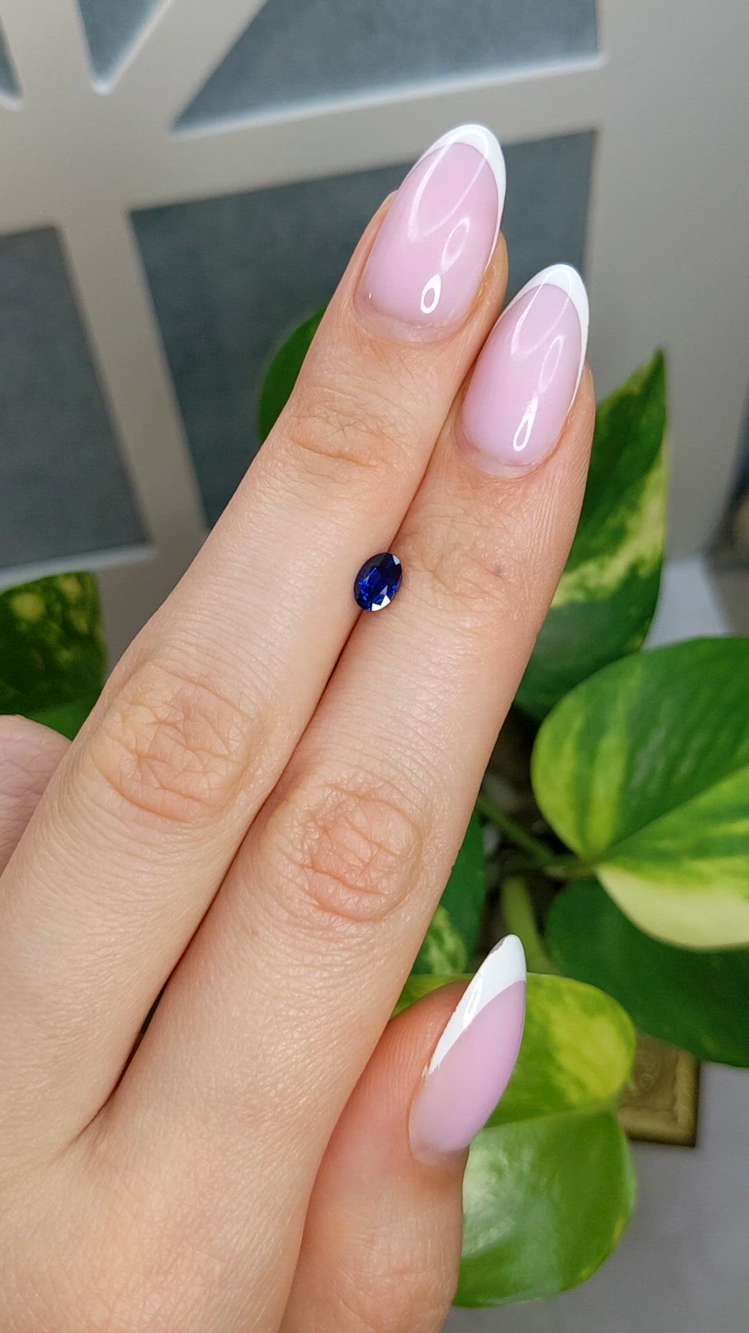 0.55 Ct. Blue Sapphire from Ceylon (Sri Lanka) Size Video