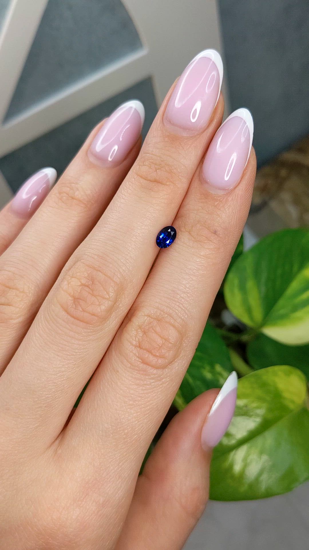 0.55 Ct. Blue Sapphire from Ceylon (Sri Lanka) Size Video