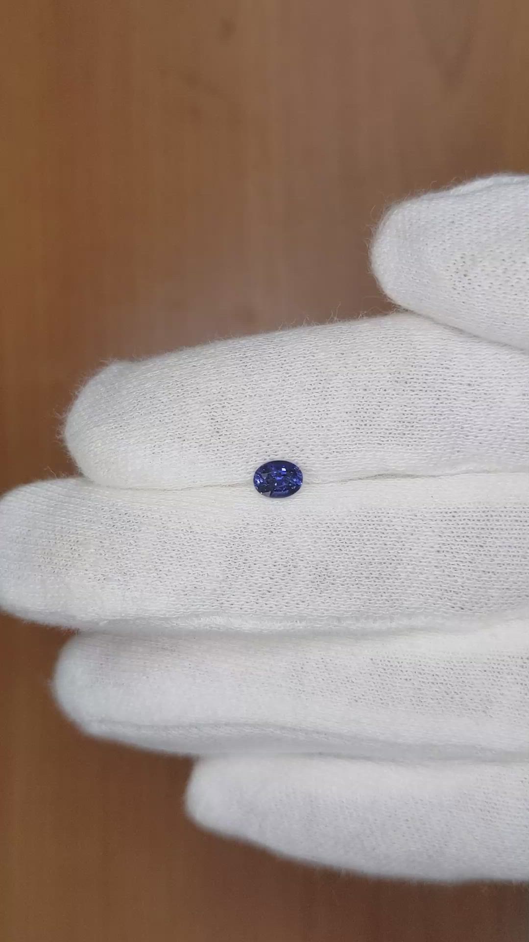 0.55 Ct. Blue Sapphire from Ceylon (Sri Lanka) Size Video