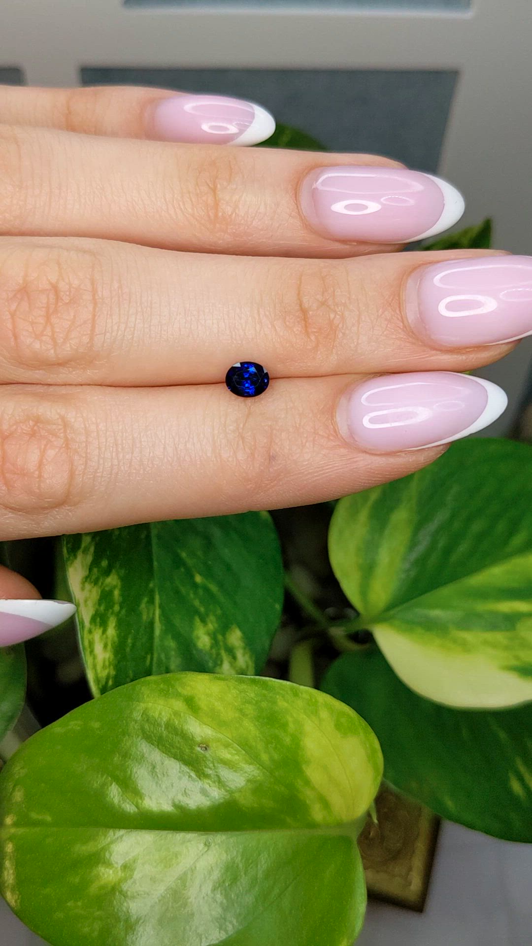 0.56 Ct. Blue Sapphire from Ceylon (Sri Lanka) Size Video