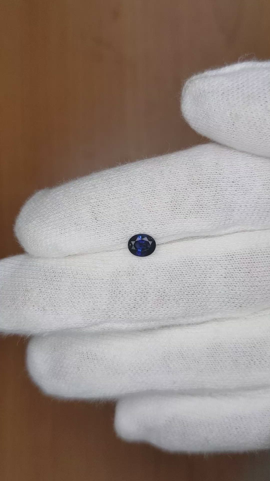 0.56 Ct. Blue Sapphire from Ceylon (Sri Lanka) Size Video