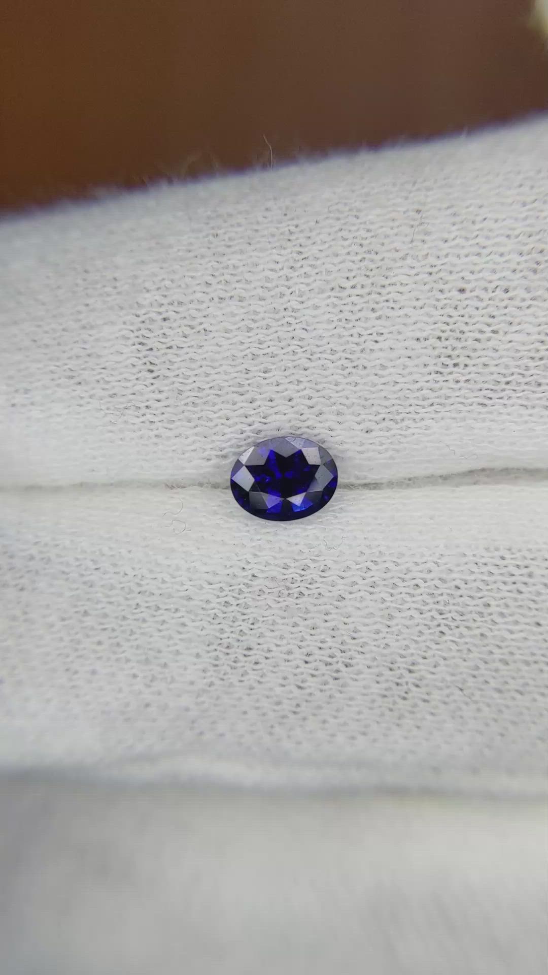 0.57 Ct. Blue Sapphire from Ceylon (Sri Lanka) Size Video