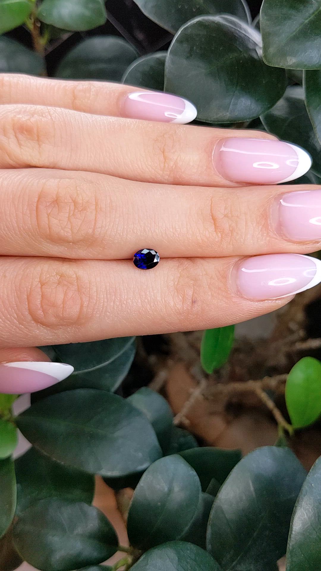 0.58 Ct. Blue Sapphire from Ceylon (Sri Lanka) Size Video