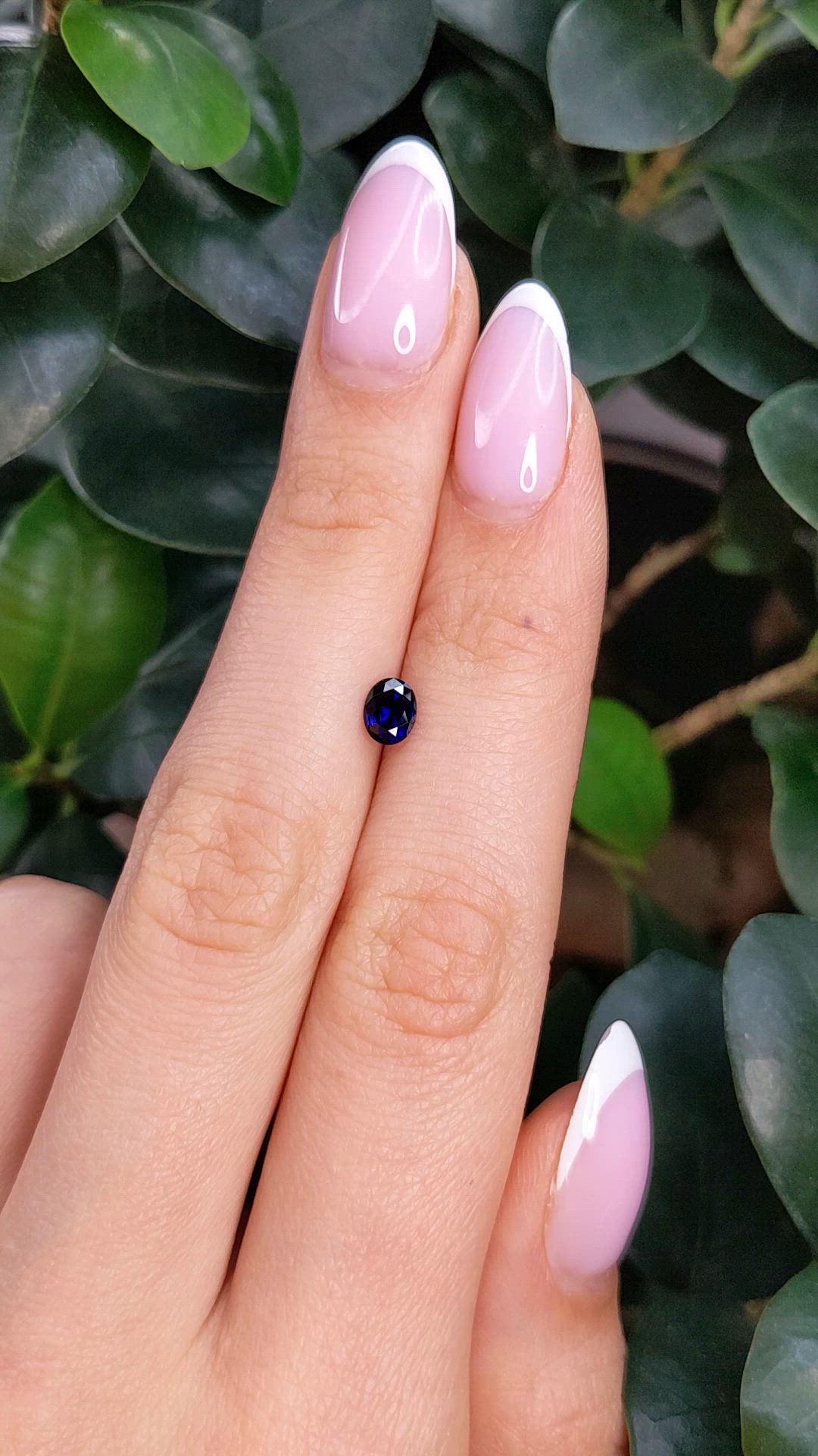 0.58 Ct. Blue Sapphire from Ceylon (Sri Lanka) Size Video