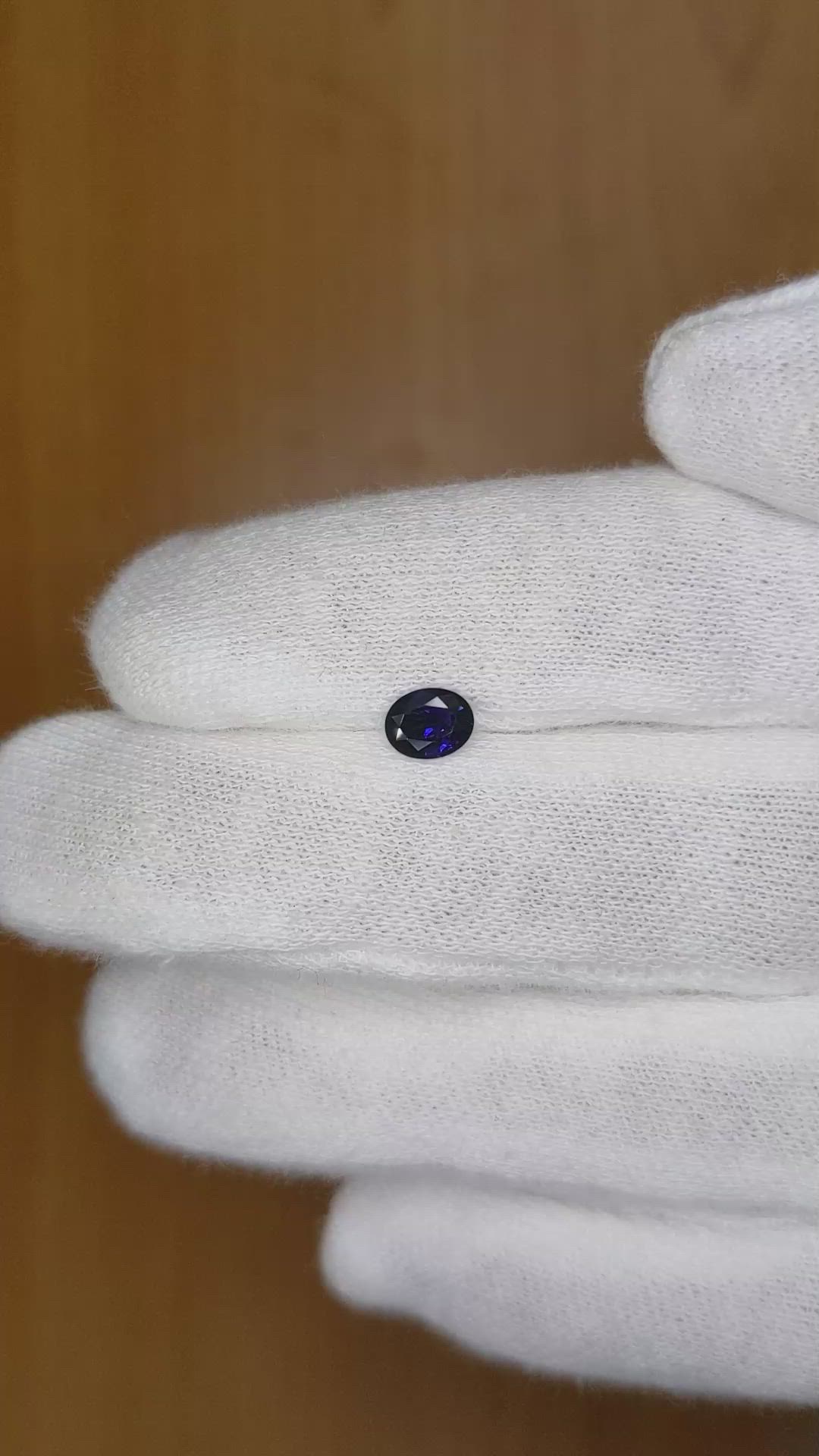 0.58 Ct. Blue Sapphire from Ceylon (Sri Lanka) Size Video