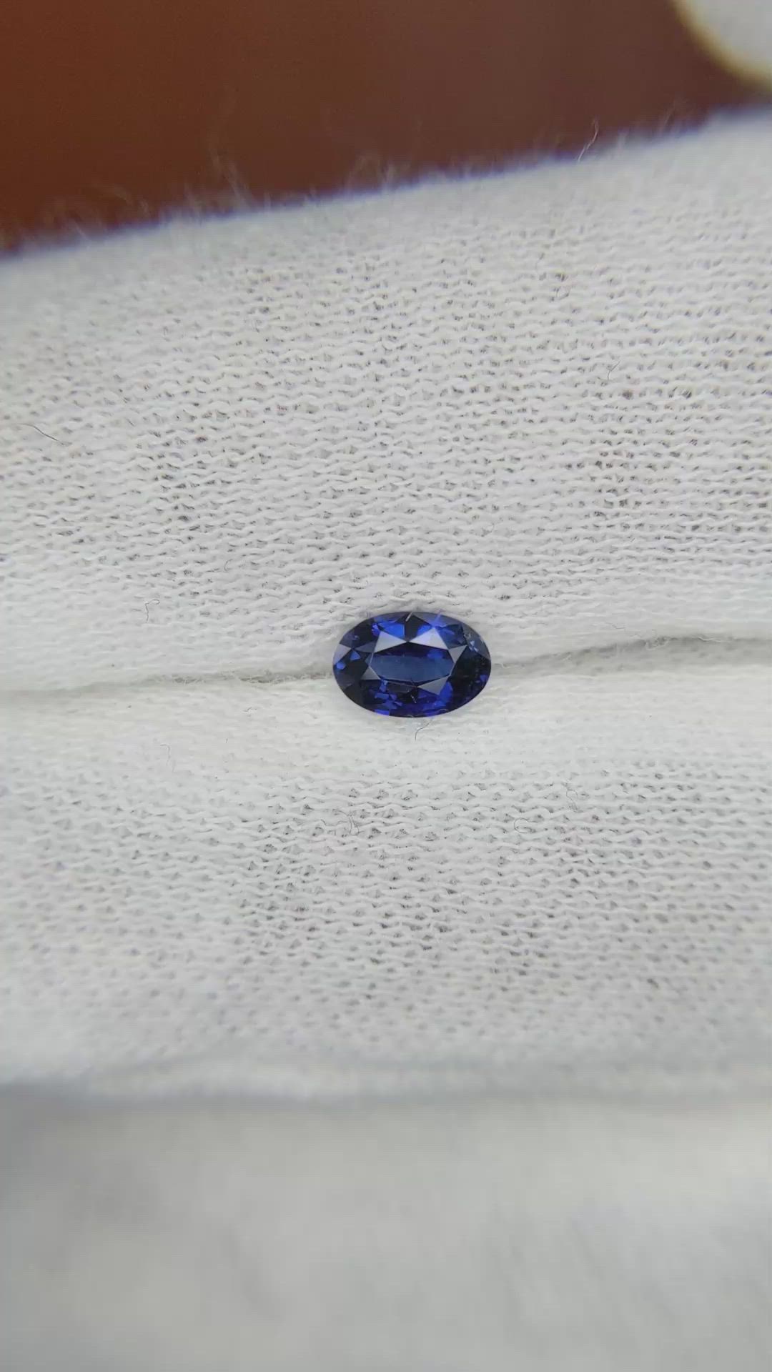 0.59 Ct. Blue Sapphire from Ceylon (Sri Lanka) Size Video