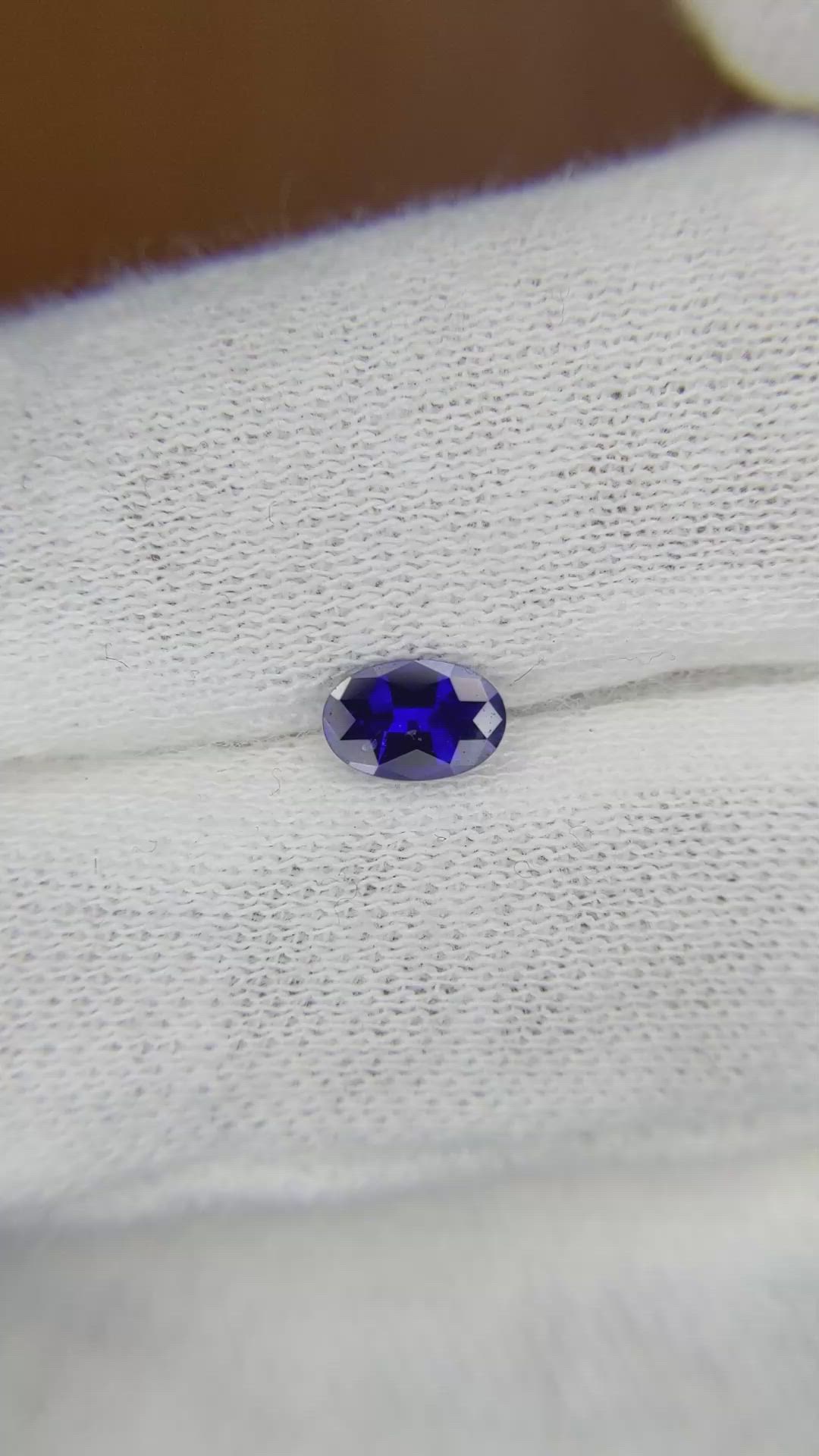 0.60 Ct. Blue Sapphire from Ceylon (Sri Lanka) Size Video