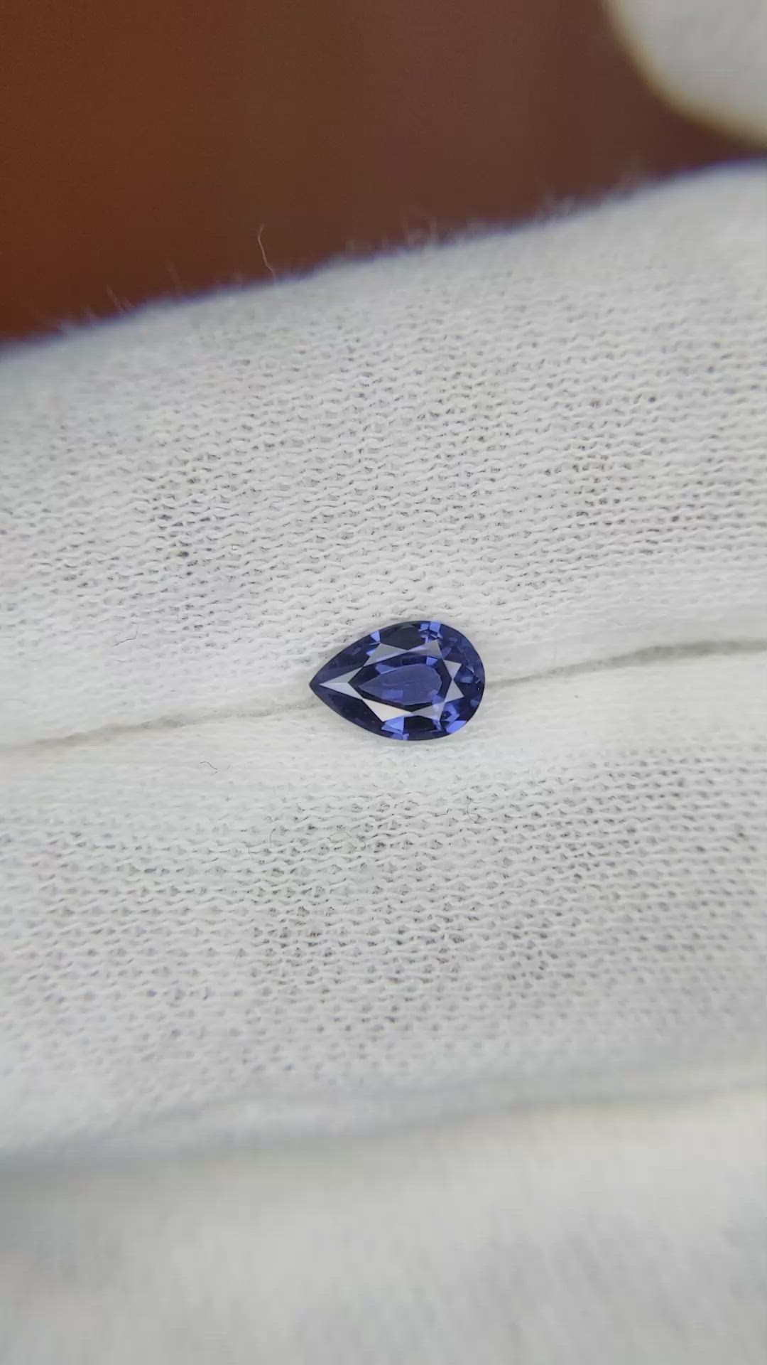 0.61 Ct. Blue Sapphire from Ceylon (Sri Lanka) Size Video