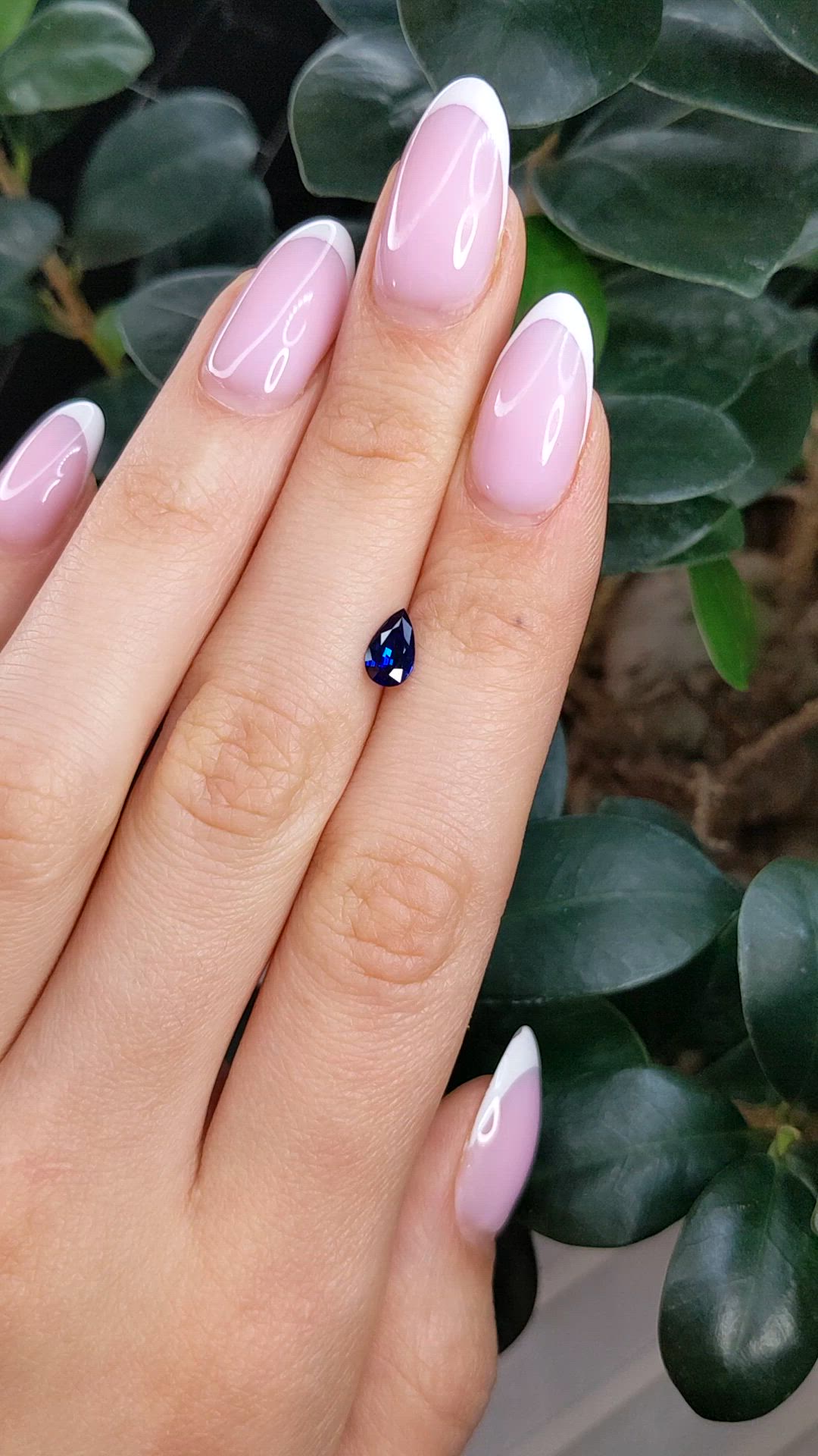 0.63 Ct. Blue Sapphire from Ceylon (Sri Lanka) Size Video
