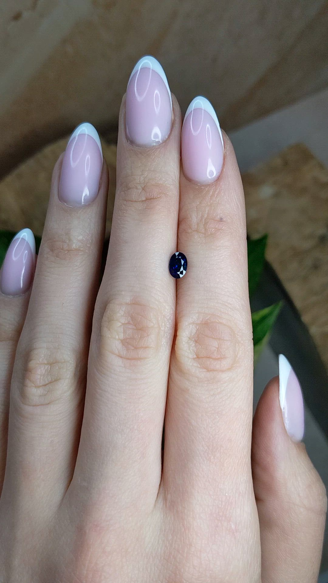 0.63 Ct. Blue Sapphire from Ceylon (Sri Lanka) Size Video