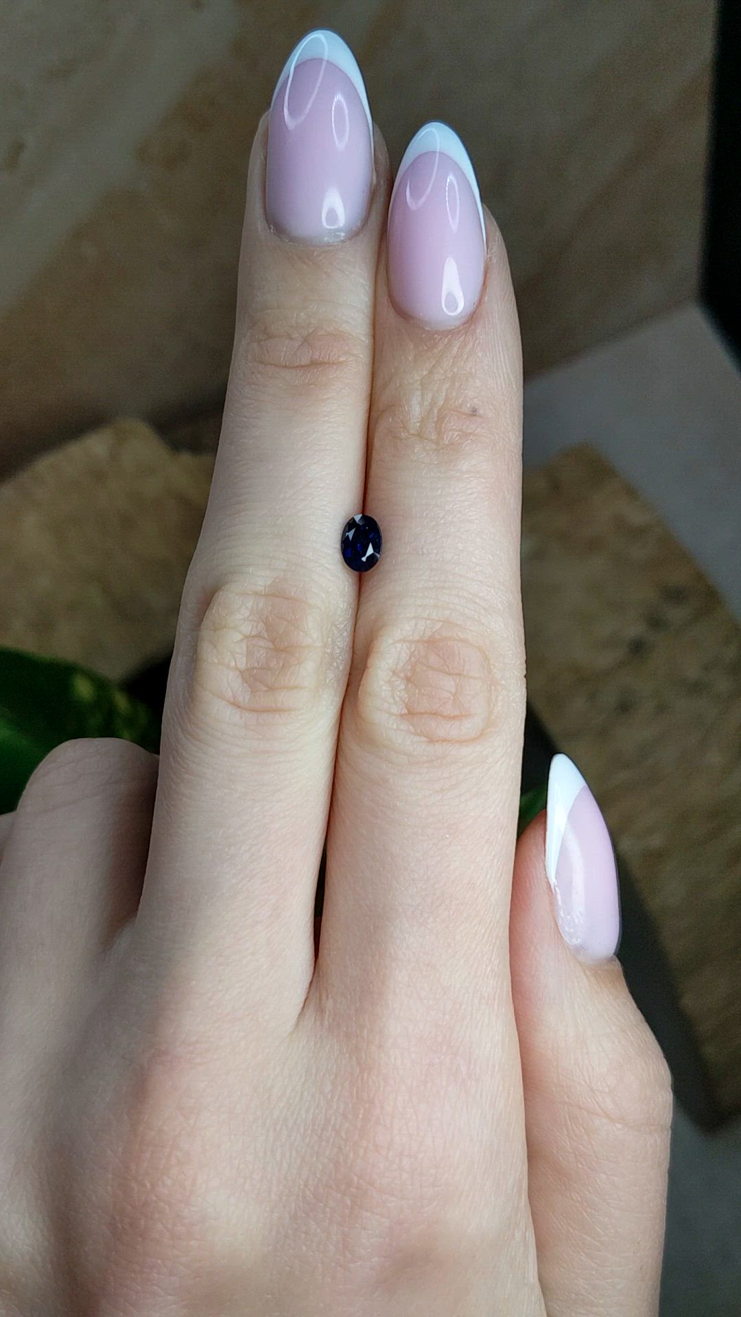 0.63 Ct. Blue Sapphire from Ceylon (Sri Lanka) Size Video