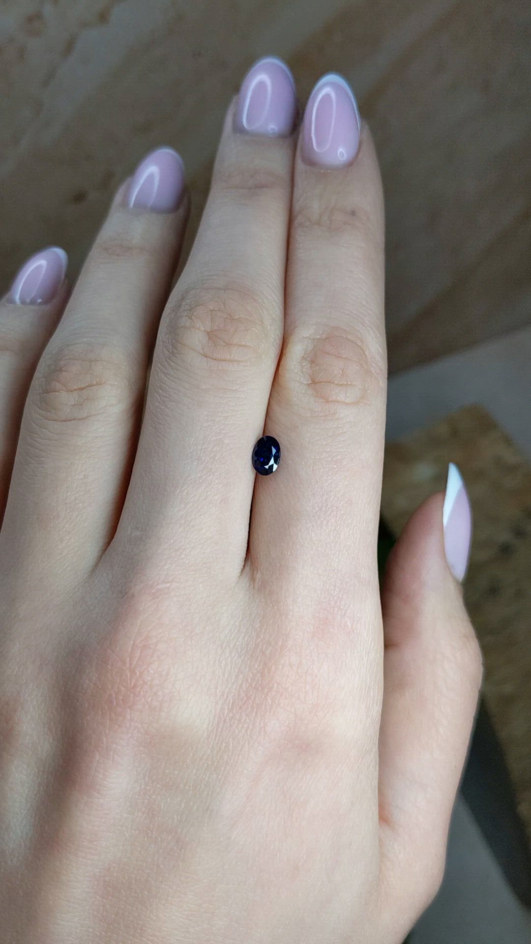 0.63 Ct. Blue Sapphire from Ceylon (Sri Lanka) Size Video
