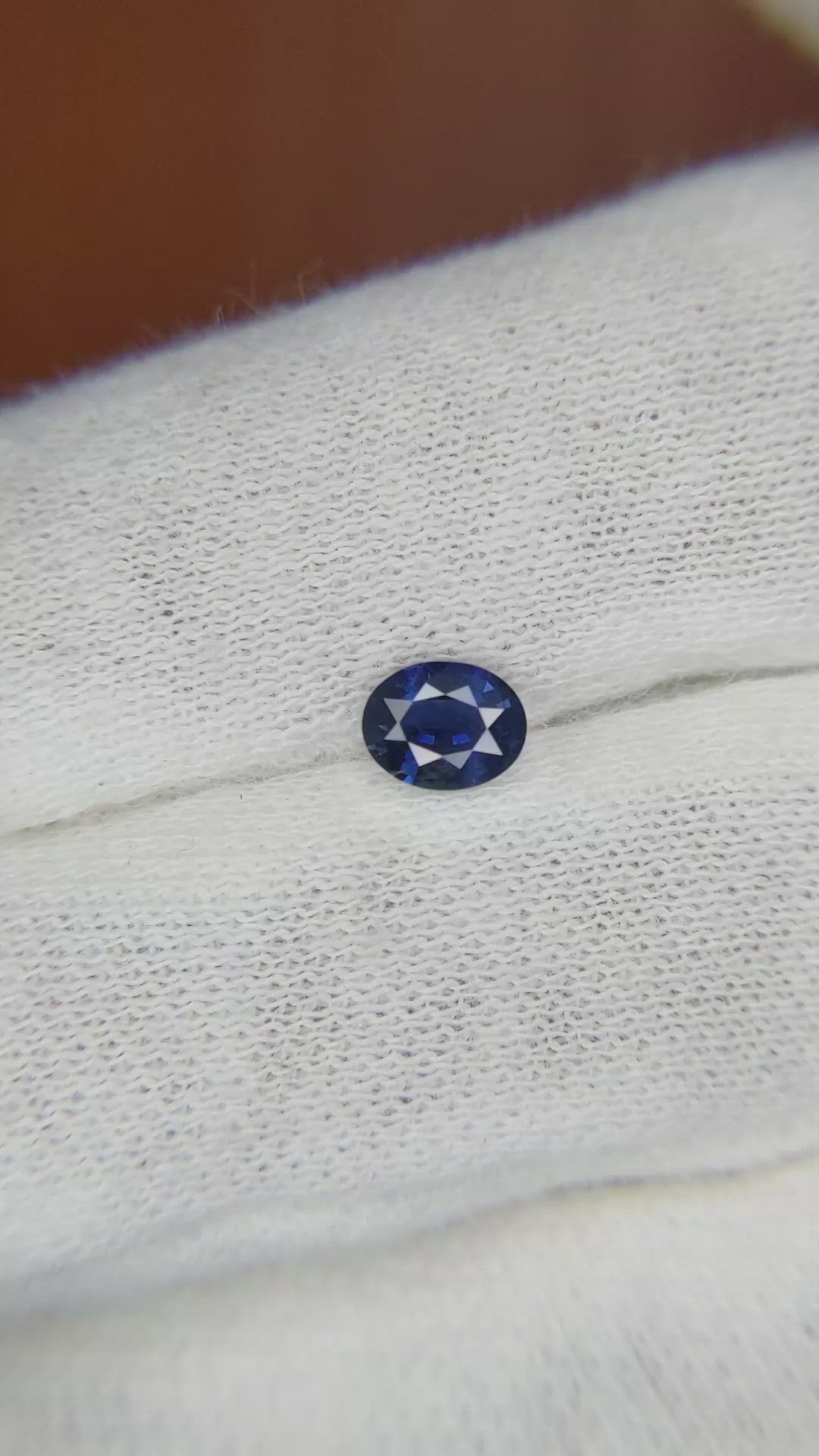 0.63 Ct. Blue Sapphire from Ceylon (Sri Lanka) Size Video