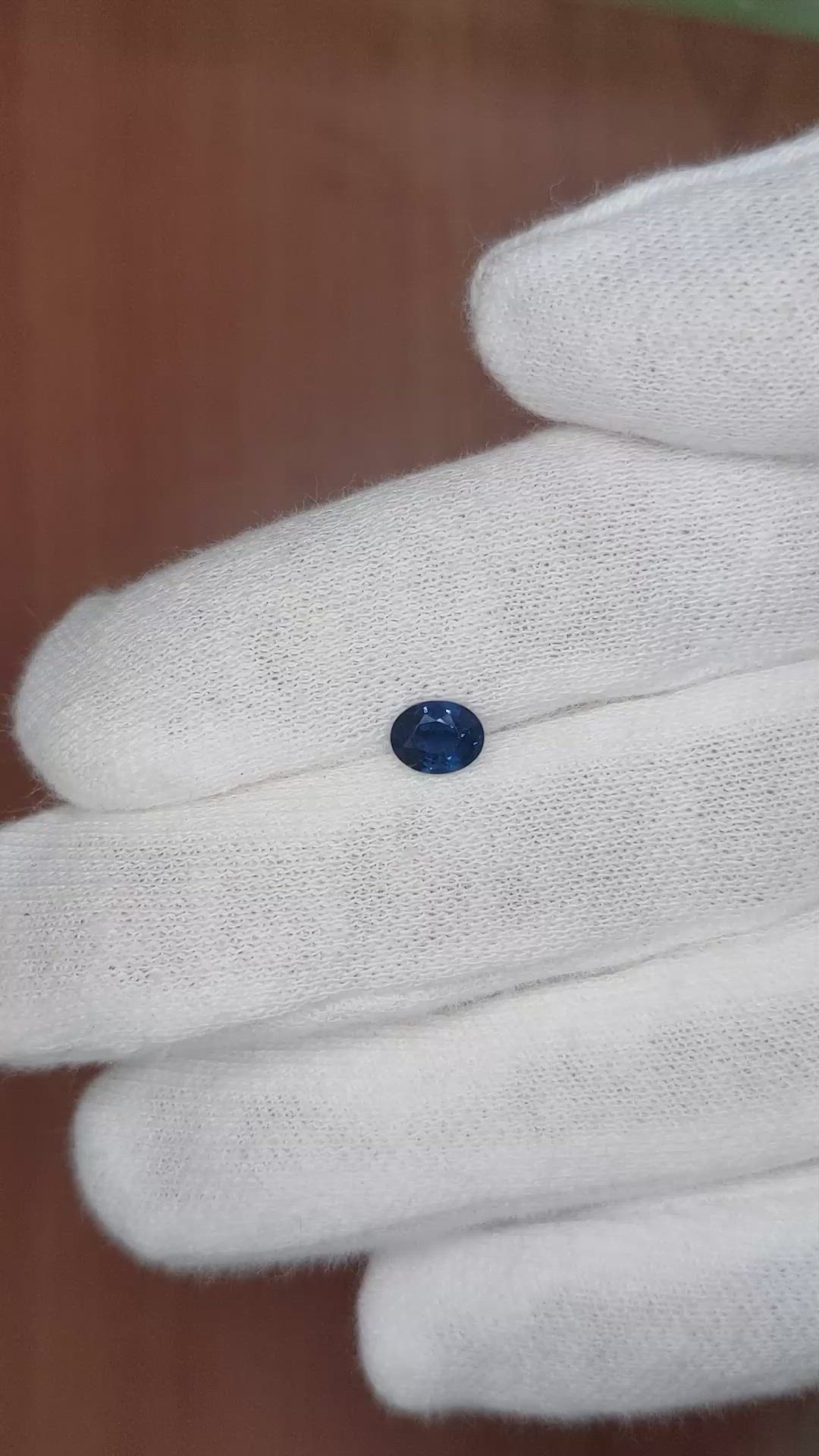 0.63 Ct. Blue Sapphire from Ceylon (Sri Lanka) Size Video