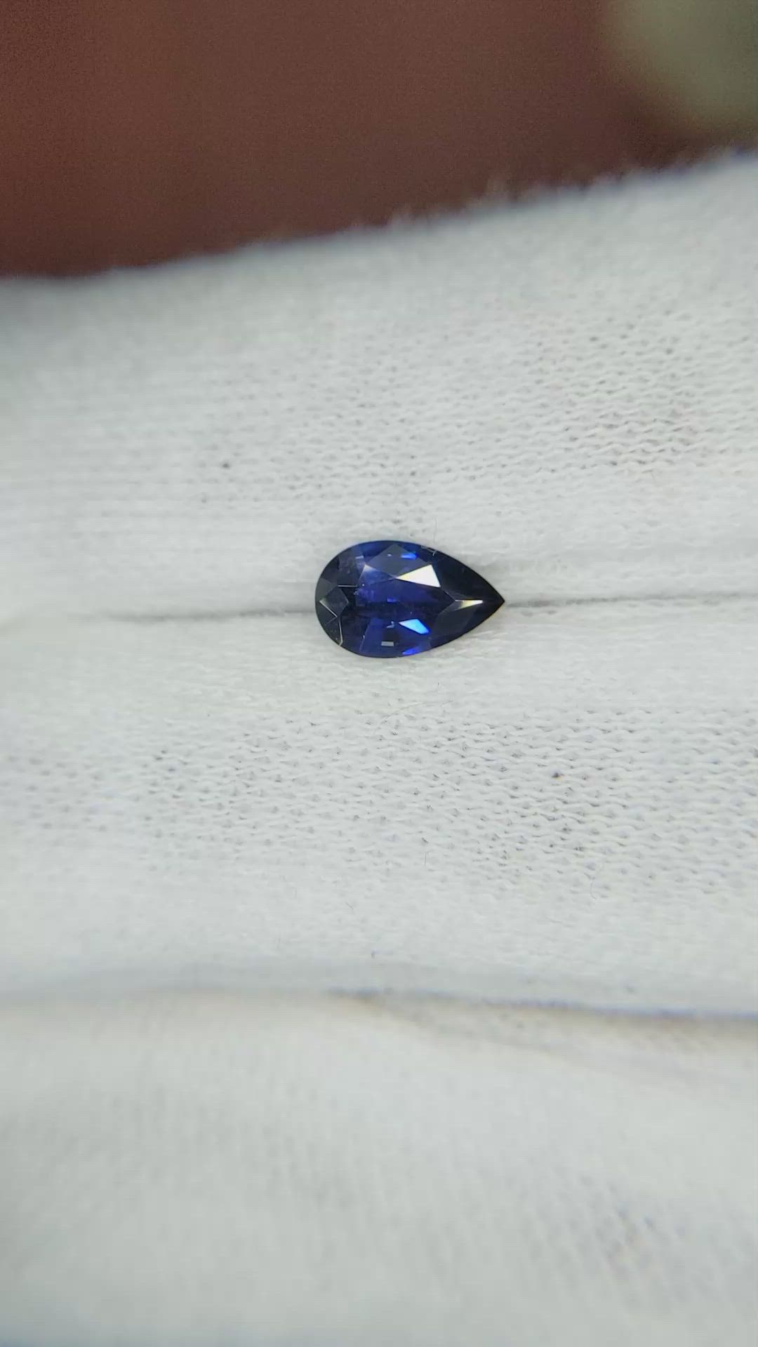 0.64 Ct. Blue Sapphire from Ceylon (Sri Lanka) Size Video