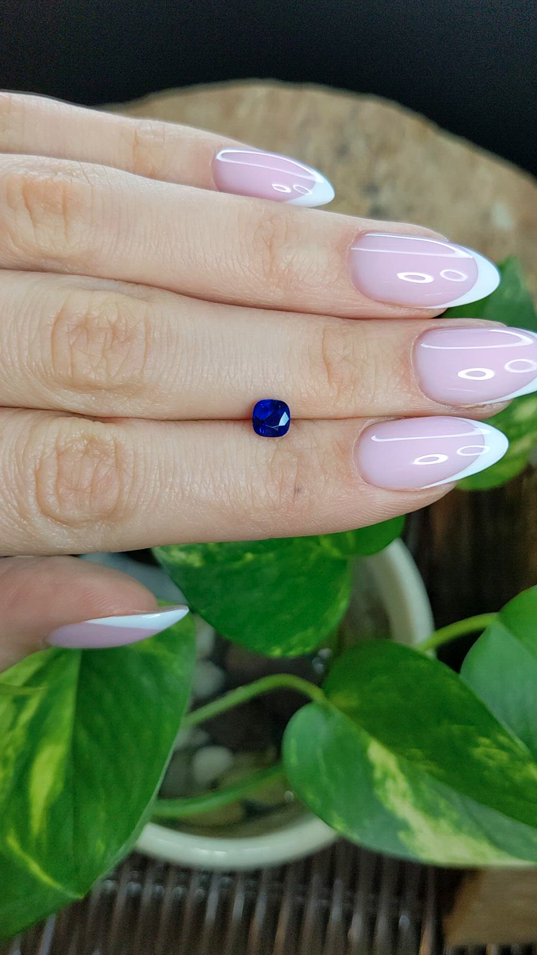 0.68 Ct. Blue Sapphire from Ceylon (Sri Lanka) Size Video
