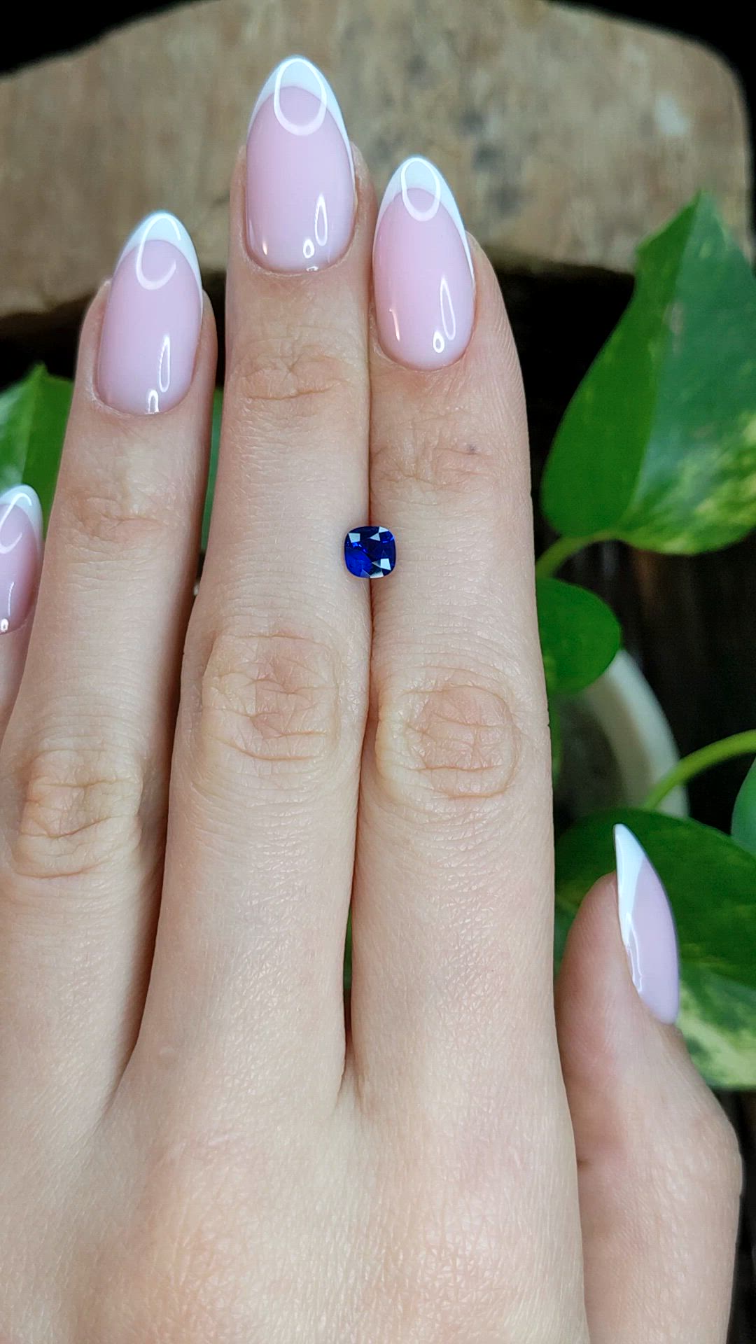 0.68 Ct. Blue Sapphire from Ceylon (Sri Lanka) Size Video
