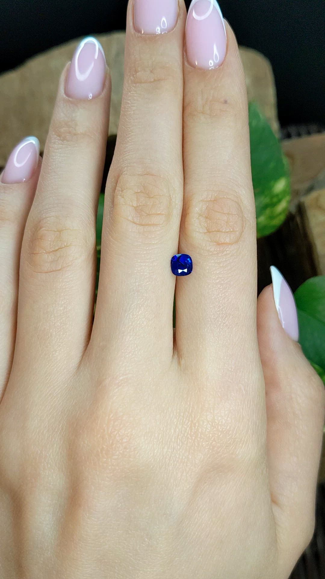 0.68 Ct. Blue Sapphire from Ceylon (Sri Lanka) Size Video