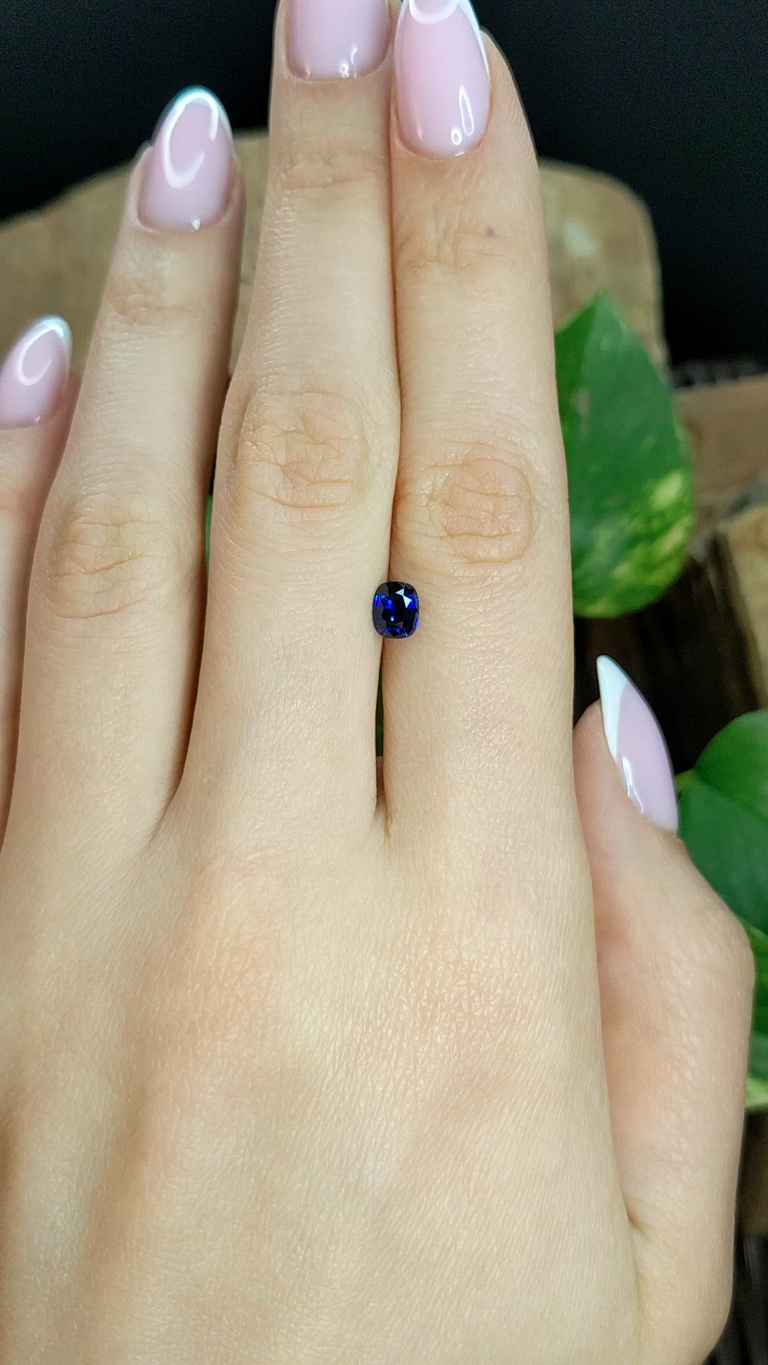 0.81 Ct. Blue Sapphire from Ceylon (Sri Lanka) Size Video