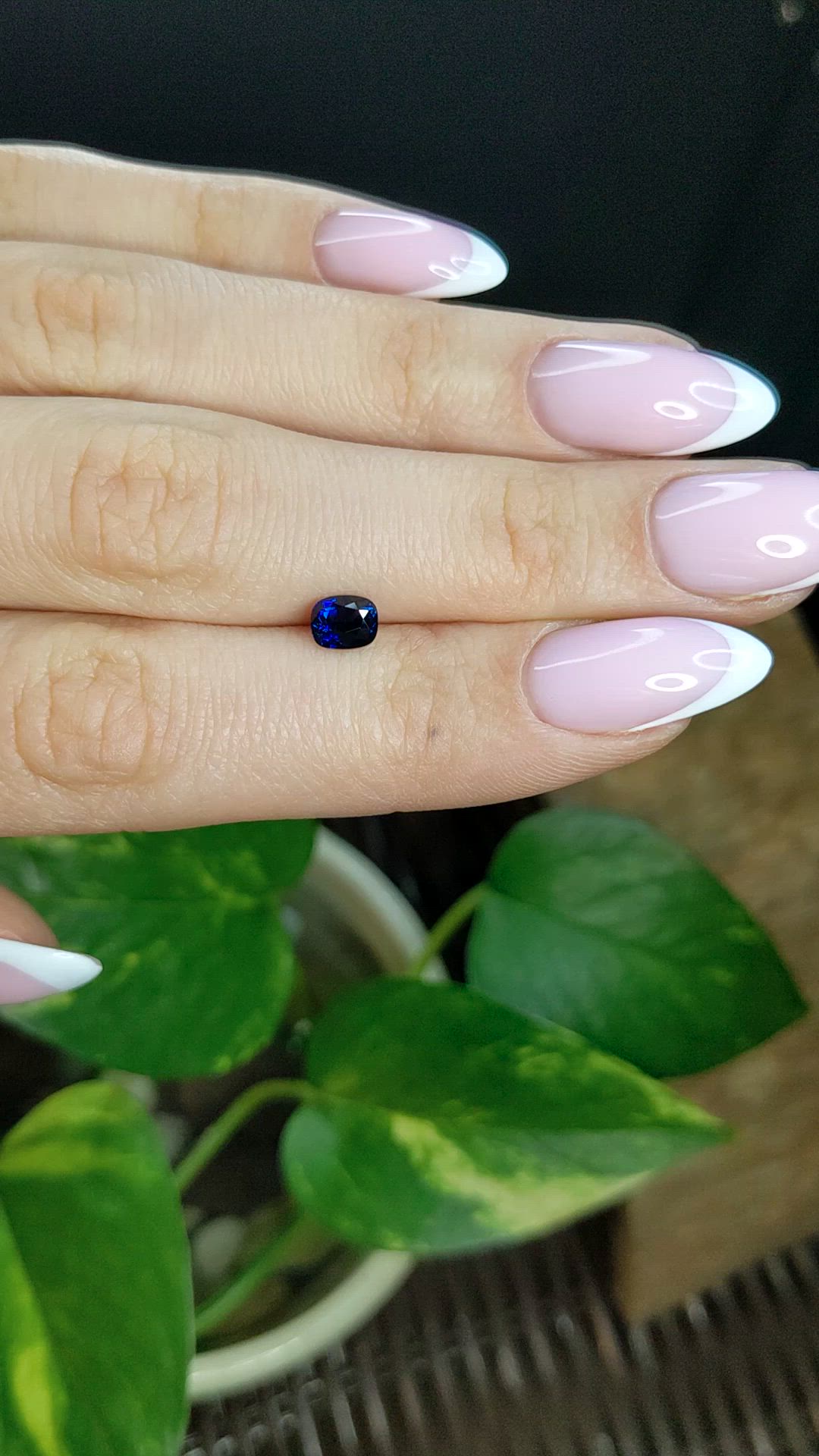 0.81 Ct. Blue Sapphire from Ceylon (Sri Lanka) Size Video