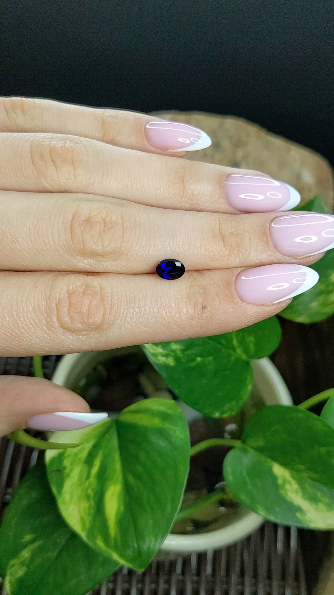 0.92 Ct. Blue Sapphire from Ceylon (Sri Lanka) Size Video