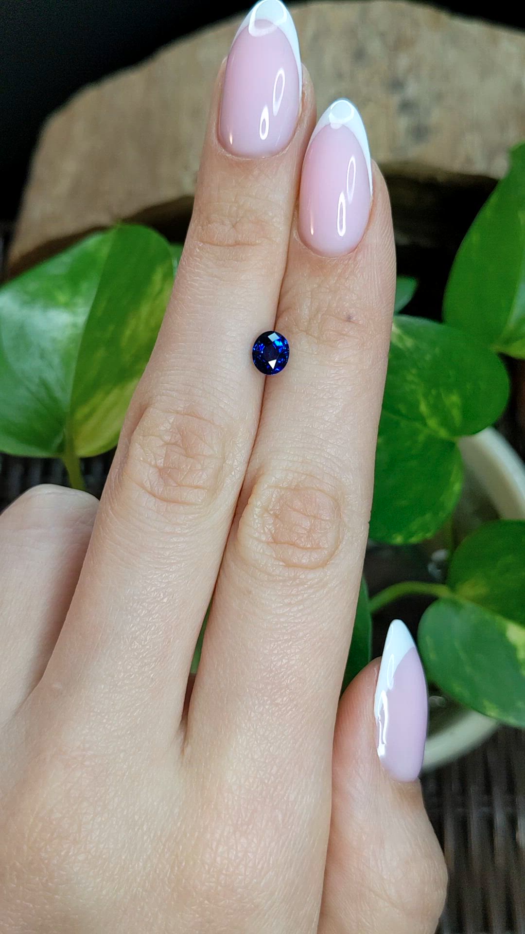 0.97 Ct. Blue Sapphire from Ceylon (Sri Lanka) Size Video